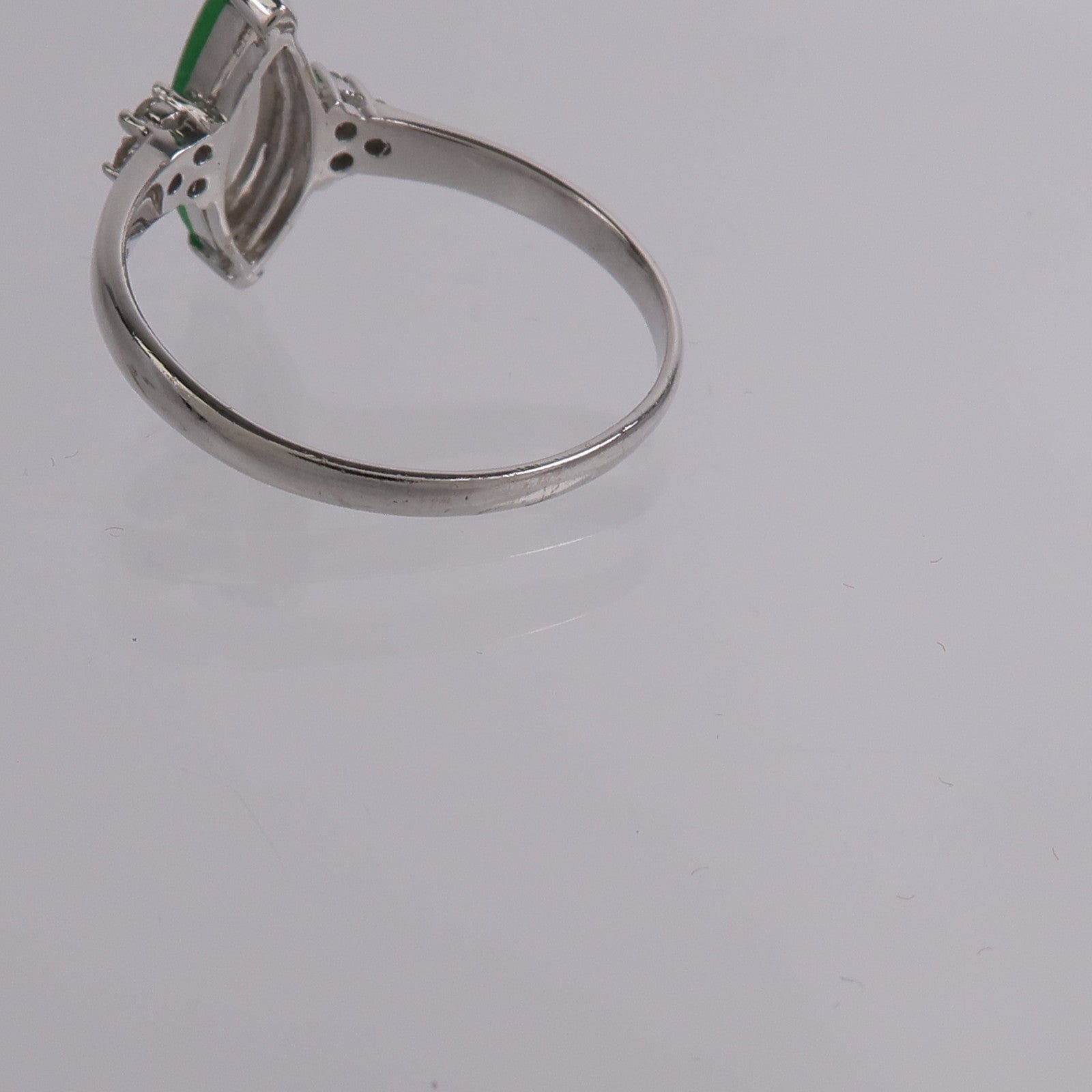JEWELRY 18K白金Jade Diamond Ring翡翠/鑽石戒指