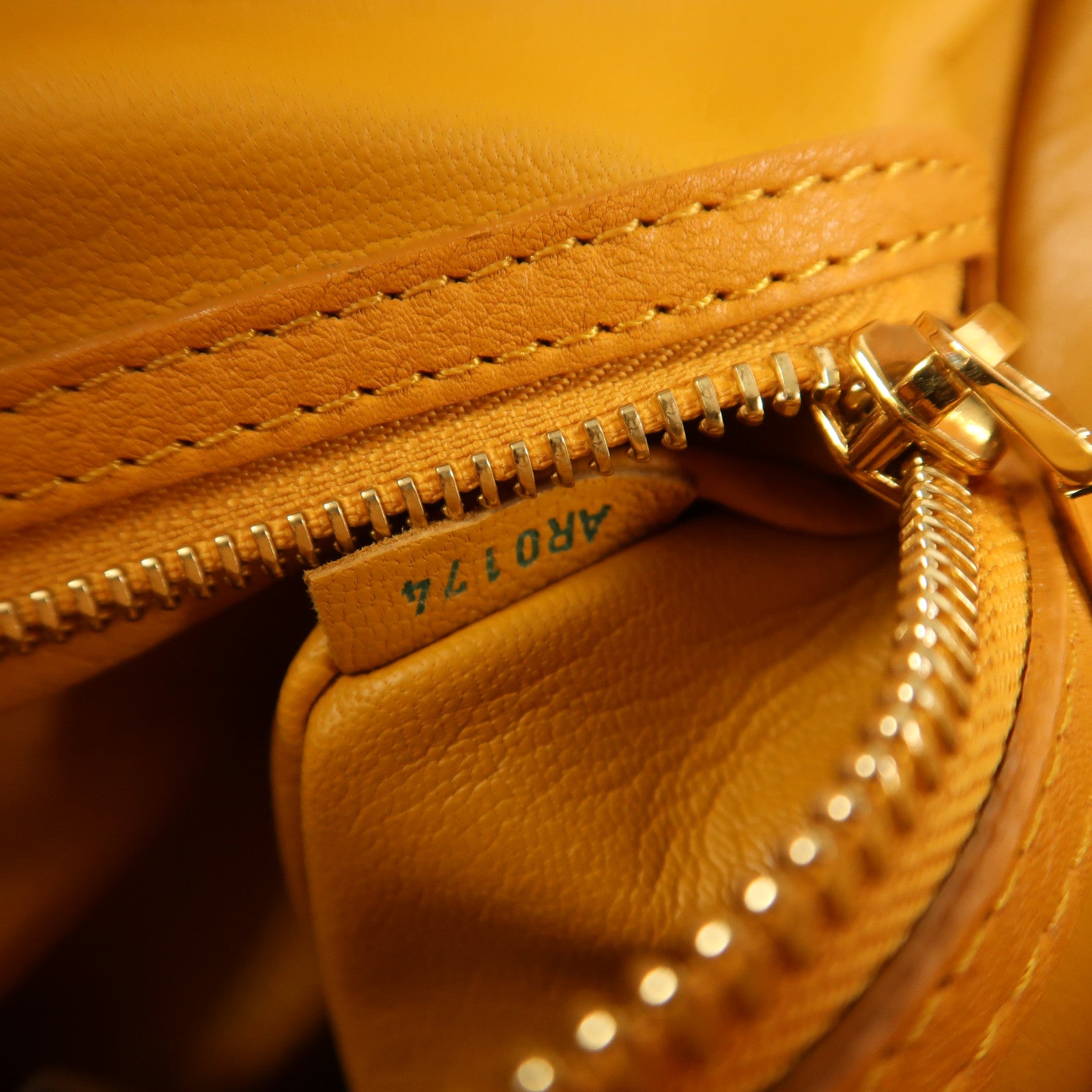 LOUIS VUITTON Monogram/鴕鳥皮革Hand Bag金扣手挽袋