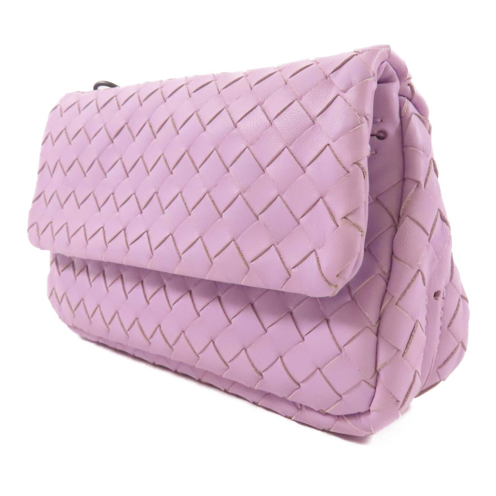 BOTTEGA VENETA 牛皮皮革Chain Shoulder鏈帶肩背袋紫色