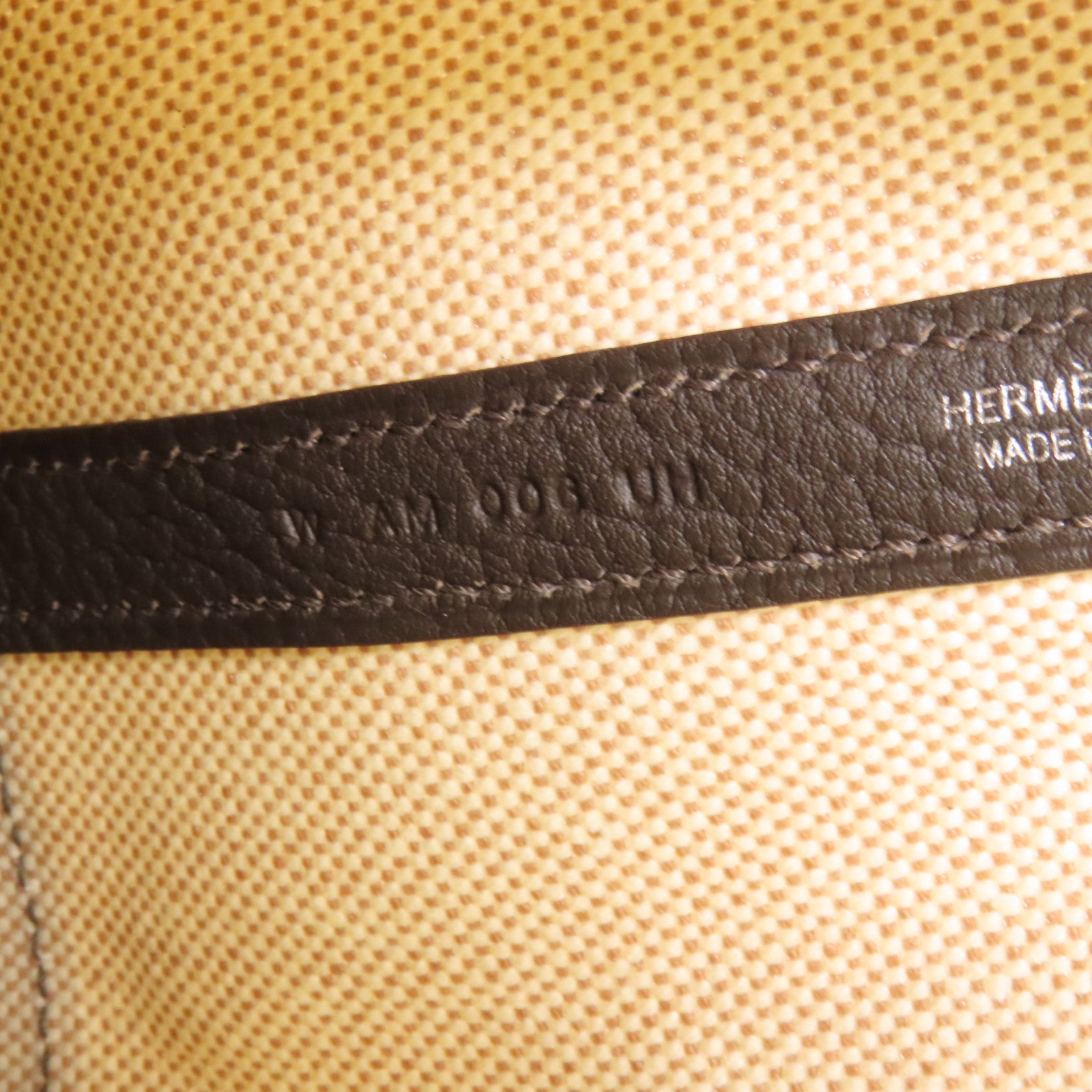 HERMES 帆布Garden Party 23銀扣手挽袋Ebene