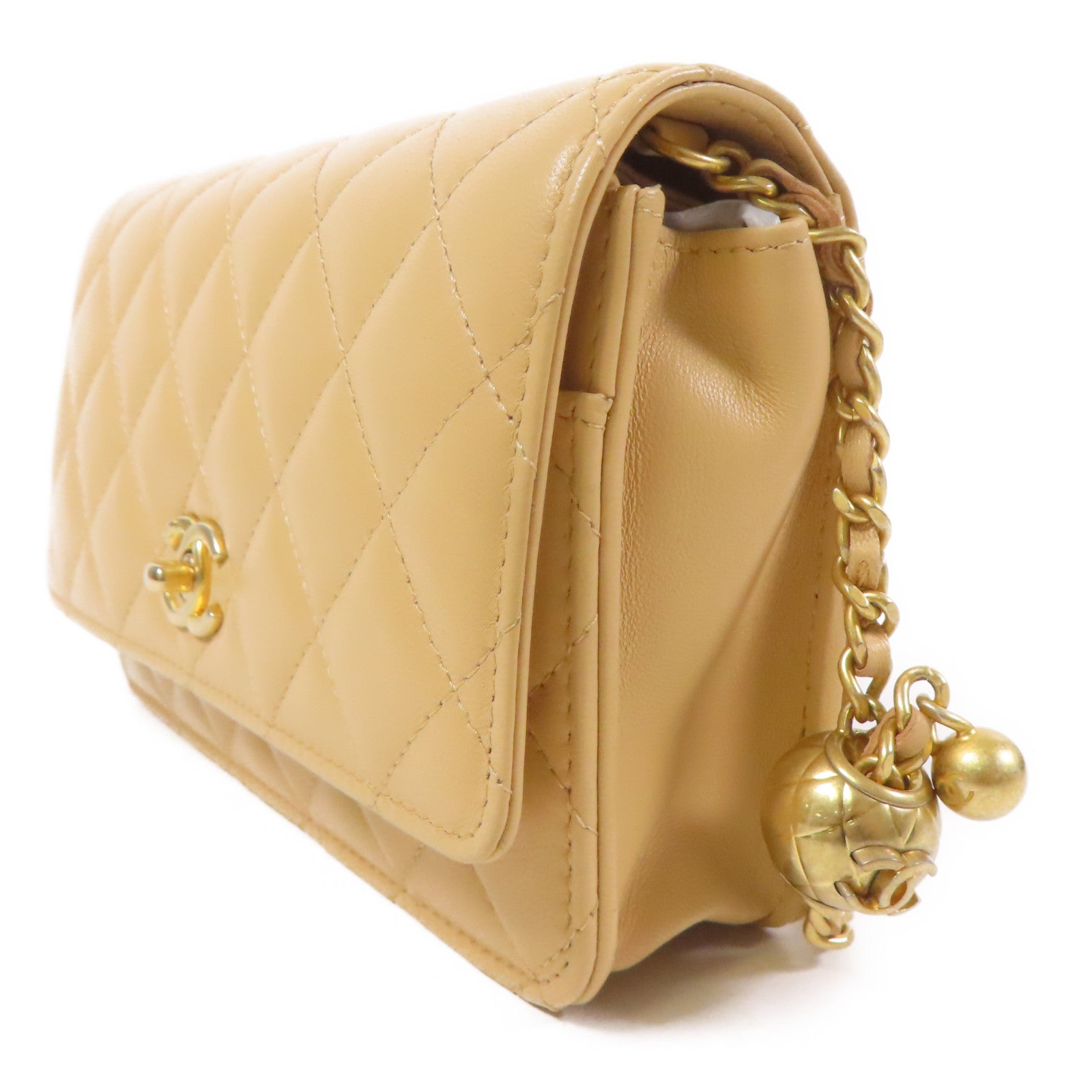 CHANEL 羊皮皮革WOC Wallet On Chain金扣鏈帶肩背袋