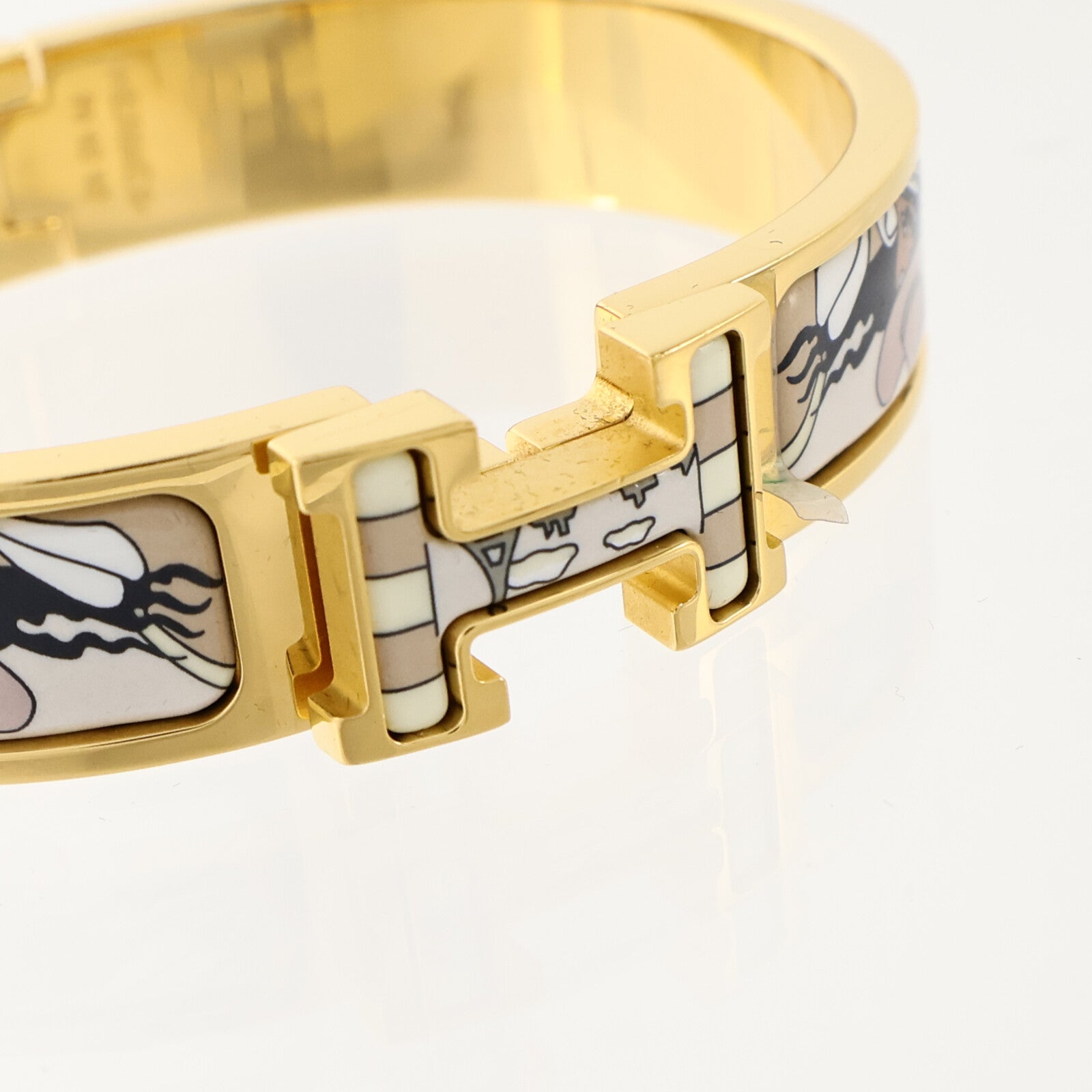 HERMES 金屬/琺瑯Clic HH Bangle手鐲