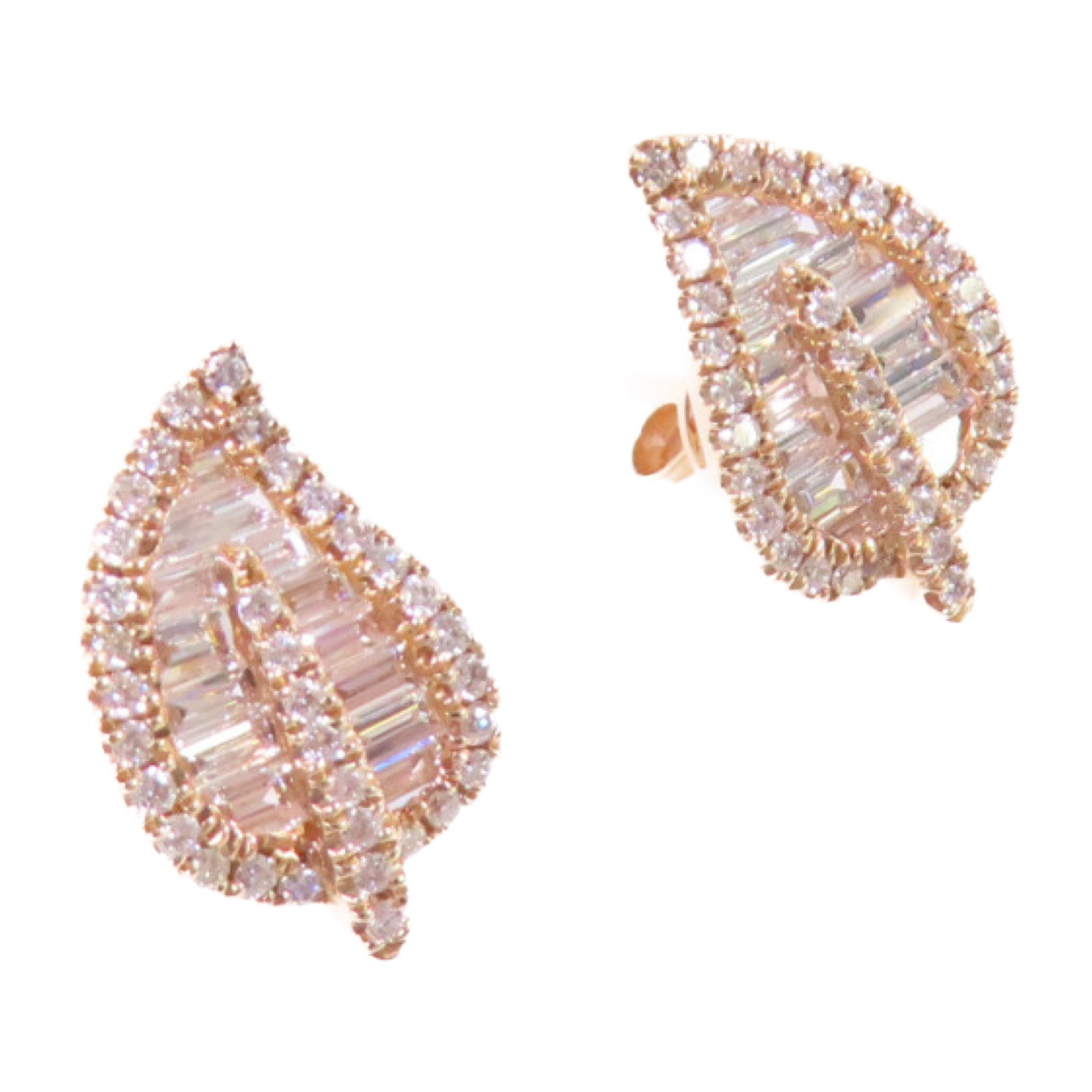 JEWELRY【激減優惠】 18K玫瑰金/鑽石Diamond Earrings金扣耳環