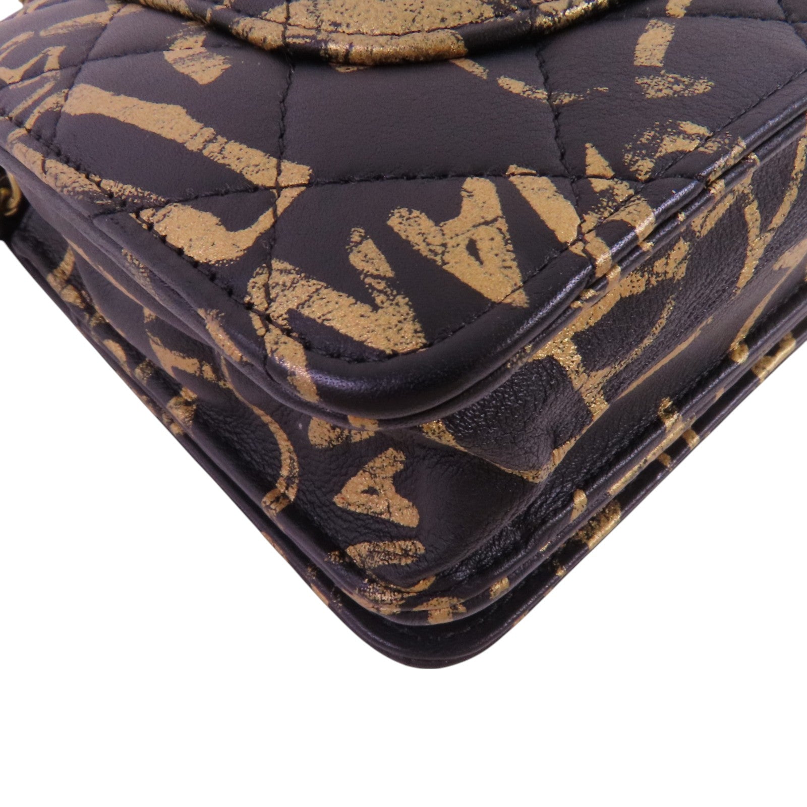 CHANEL 牛皮皮革WOC Wallet On Chain金扣鏈帶肩背袋