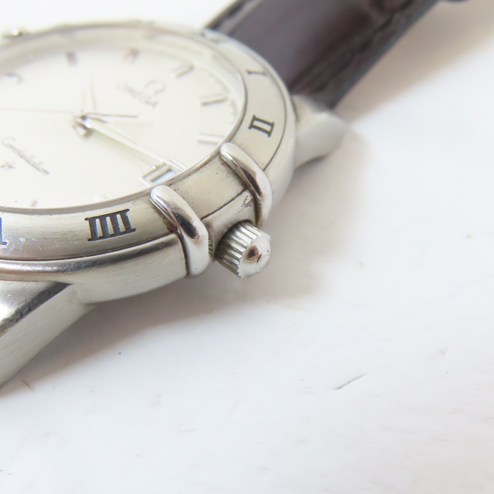 OMEGA Constellation不鏽鋼手錶石英機芯白色#18.25cm