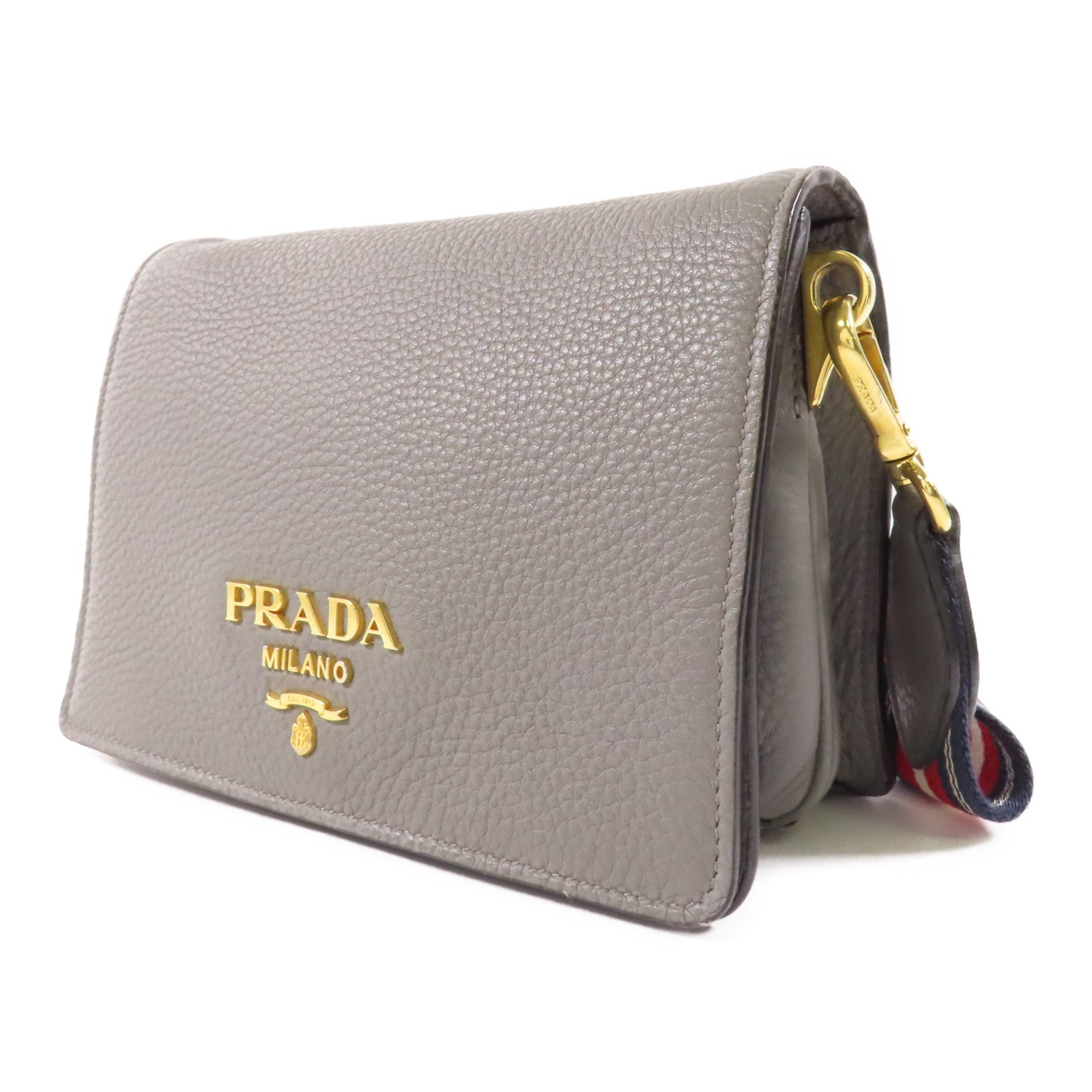 PRADA 牛皮皮革Shoulder Bag金扣肩背袋