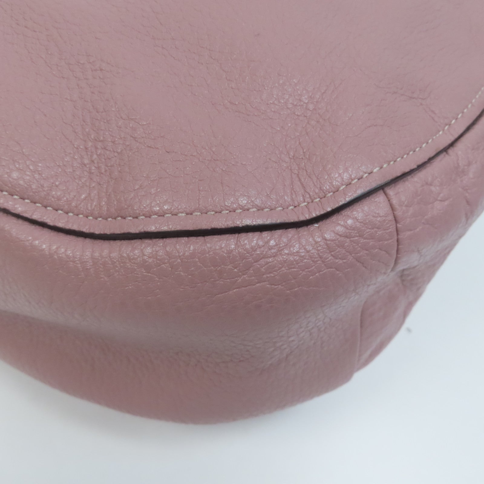COACH 牛皮皮革Shoulder Bag銀扣手挽肩背兩用袋粉紅色