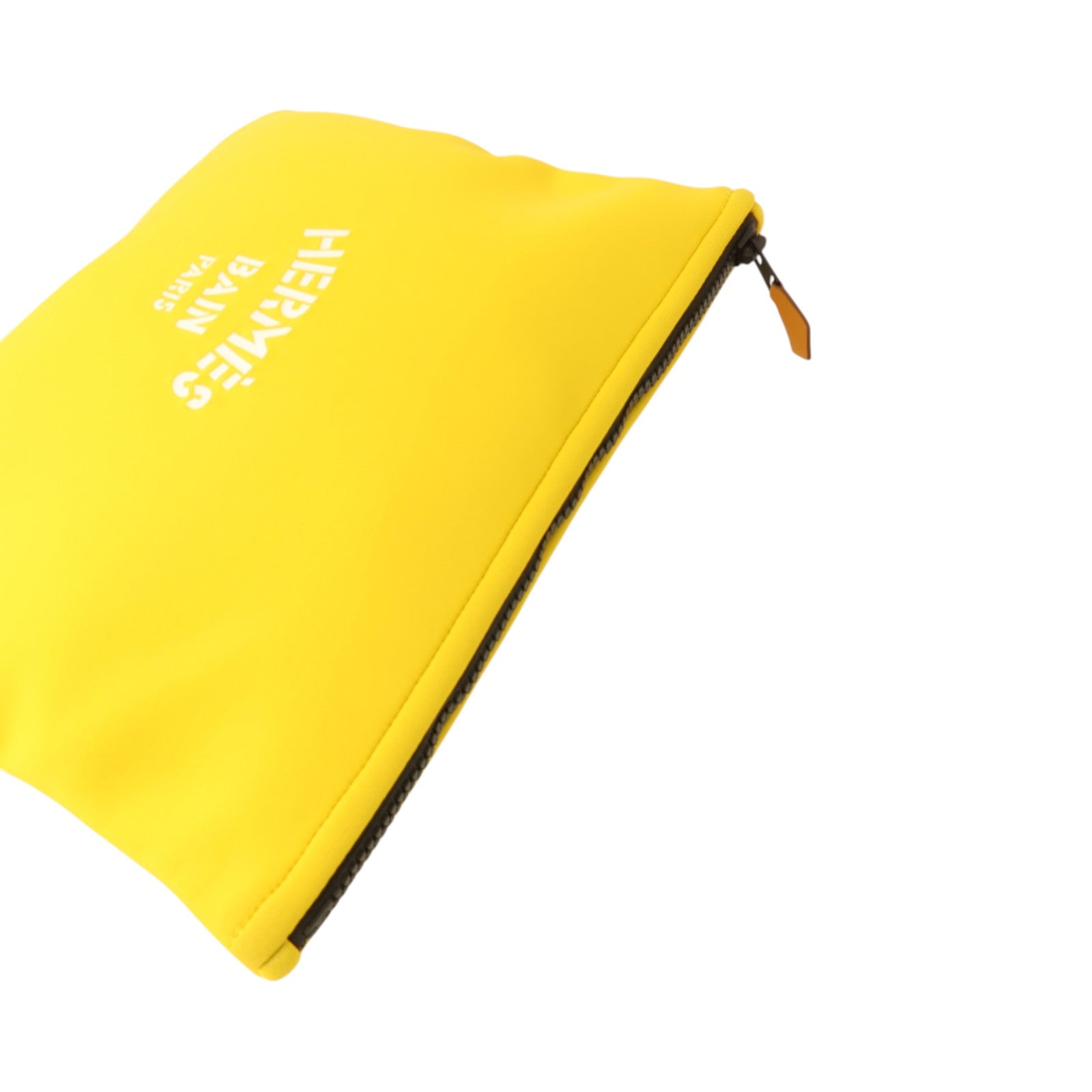HERMES 尼龍Neobain Case MM手拿包Jaune Ambre