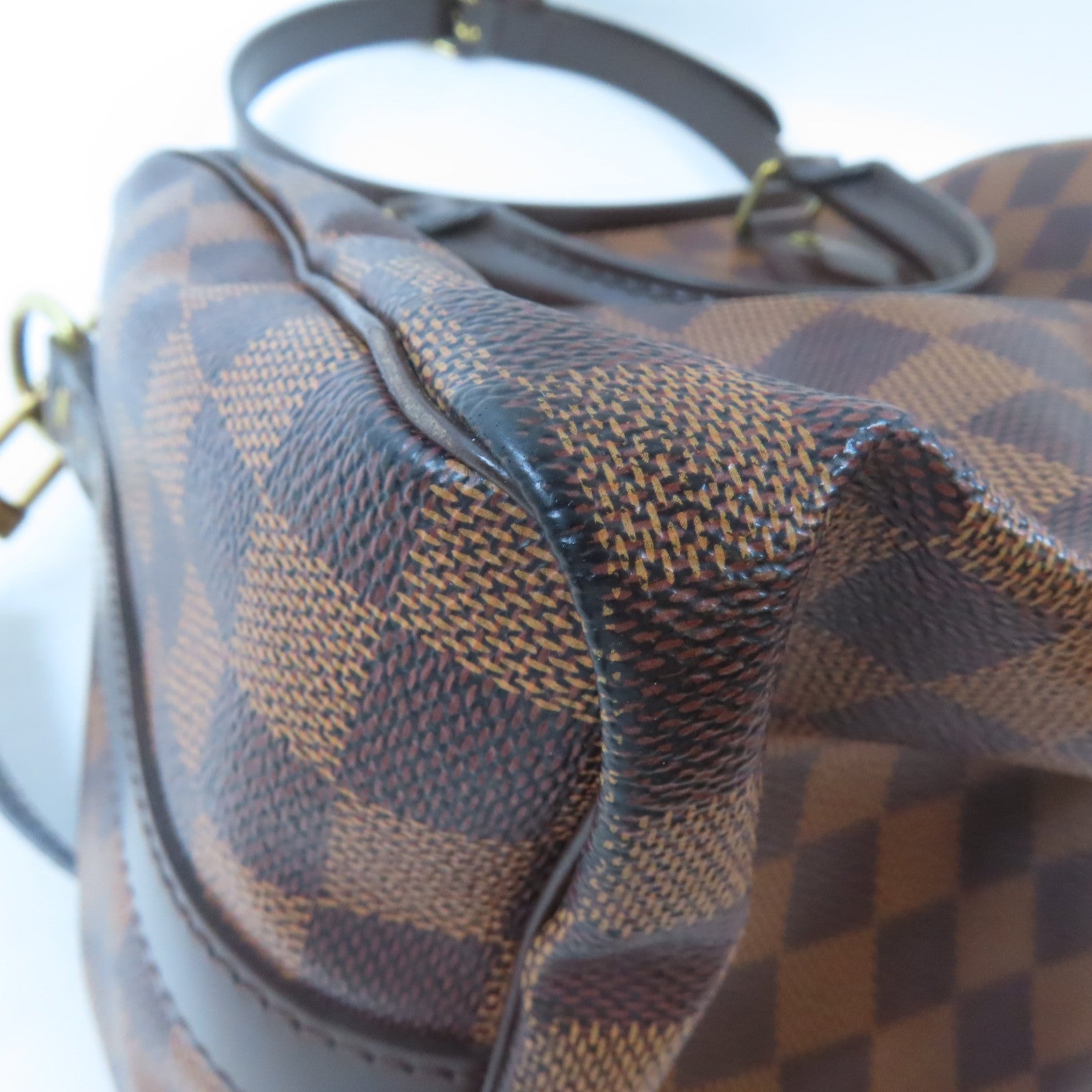 LOUIS VUITTON Damier Speedy Bandouliere 25金扣手挽肩背兩用袋啡色