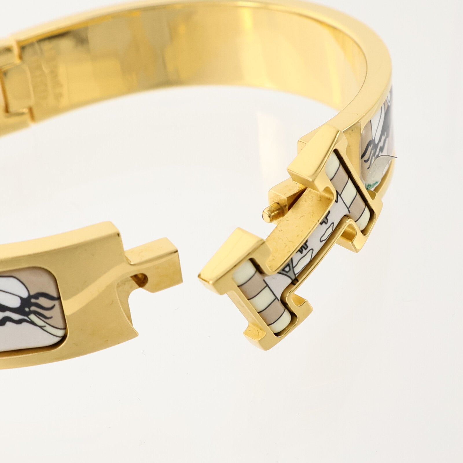 HERMES 金屬/琺瑯Clic HH Bangle手鐲