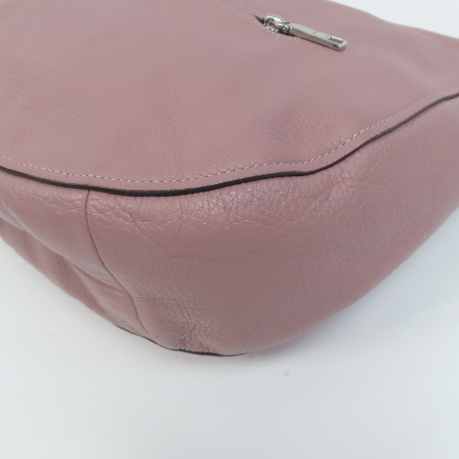 COACH 牛皮皮革Shoulder Bag銀扣手挽肩背兩用袋粉紅色
