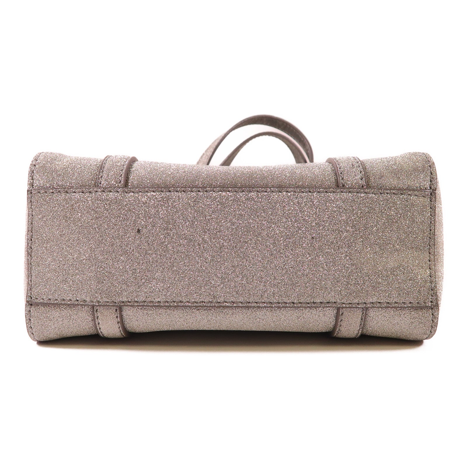 BALENCIAGA 2 Way Bag Leather Silver