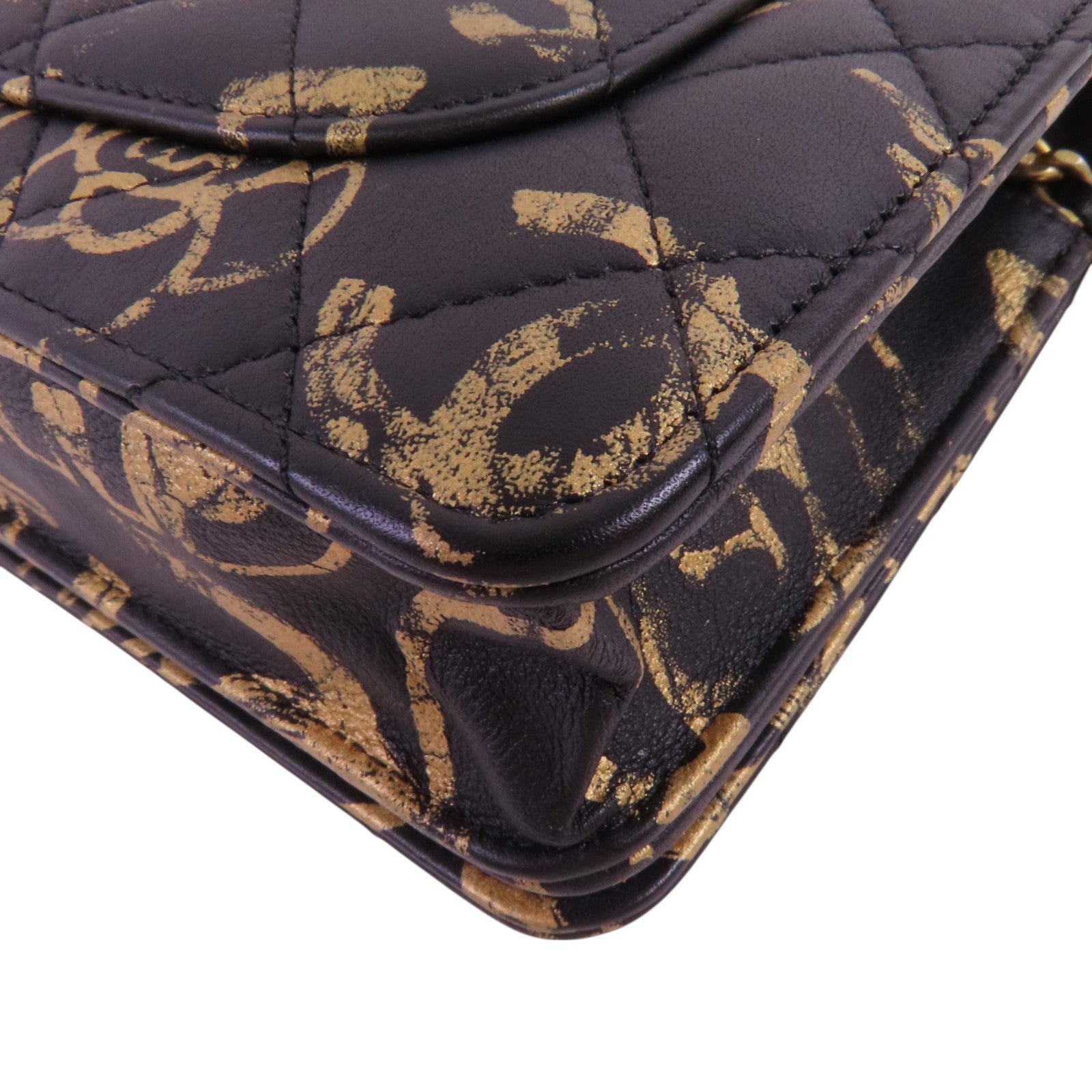 CHANEL 牛皮皮革WOC Wallet On Chain金扣鏈帶肩背袋