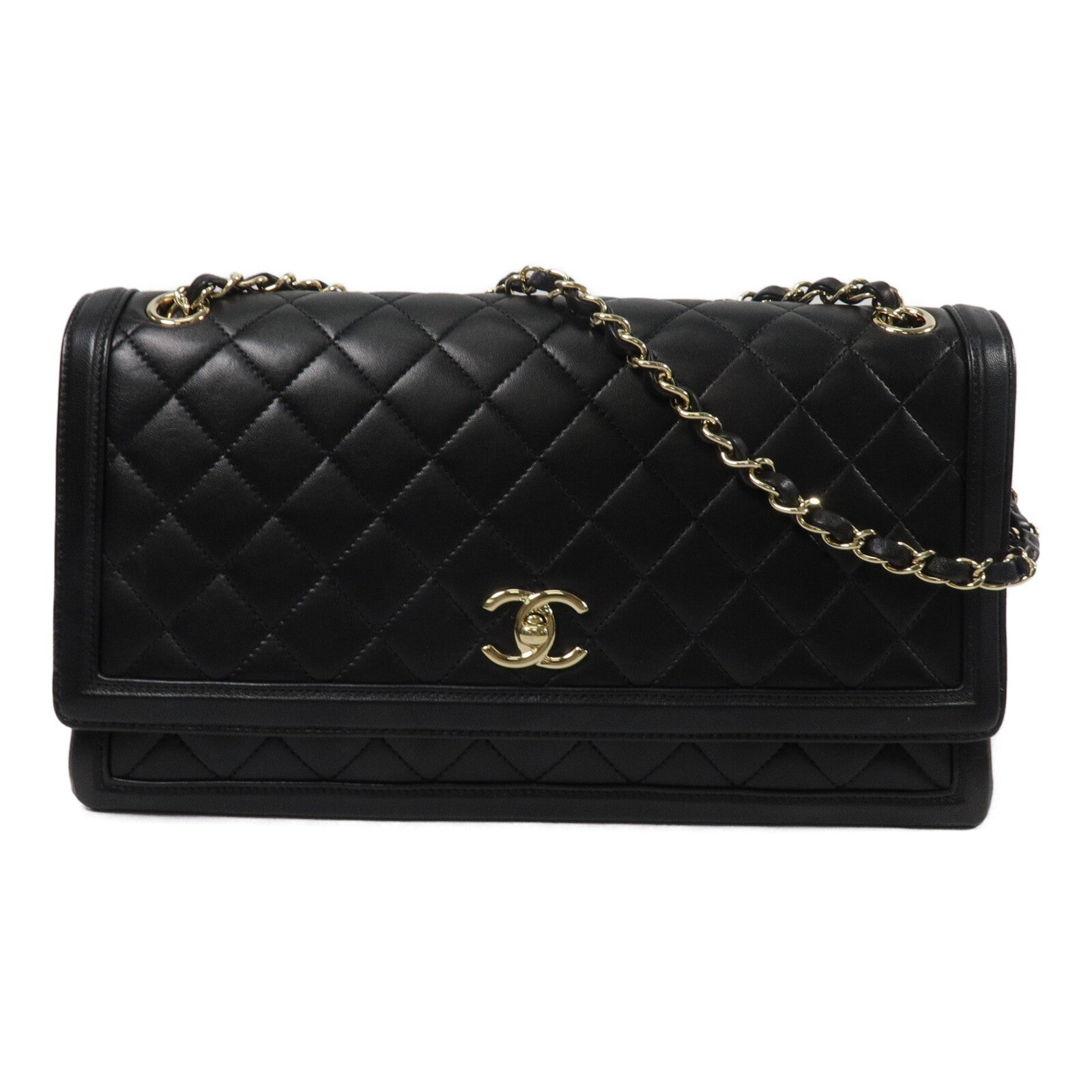 CHANEL 羊皮皮革Chain Shoulder鏈帶肩背袋