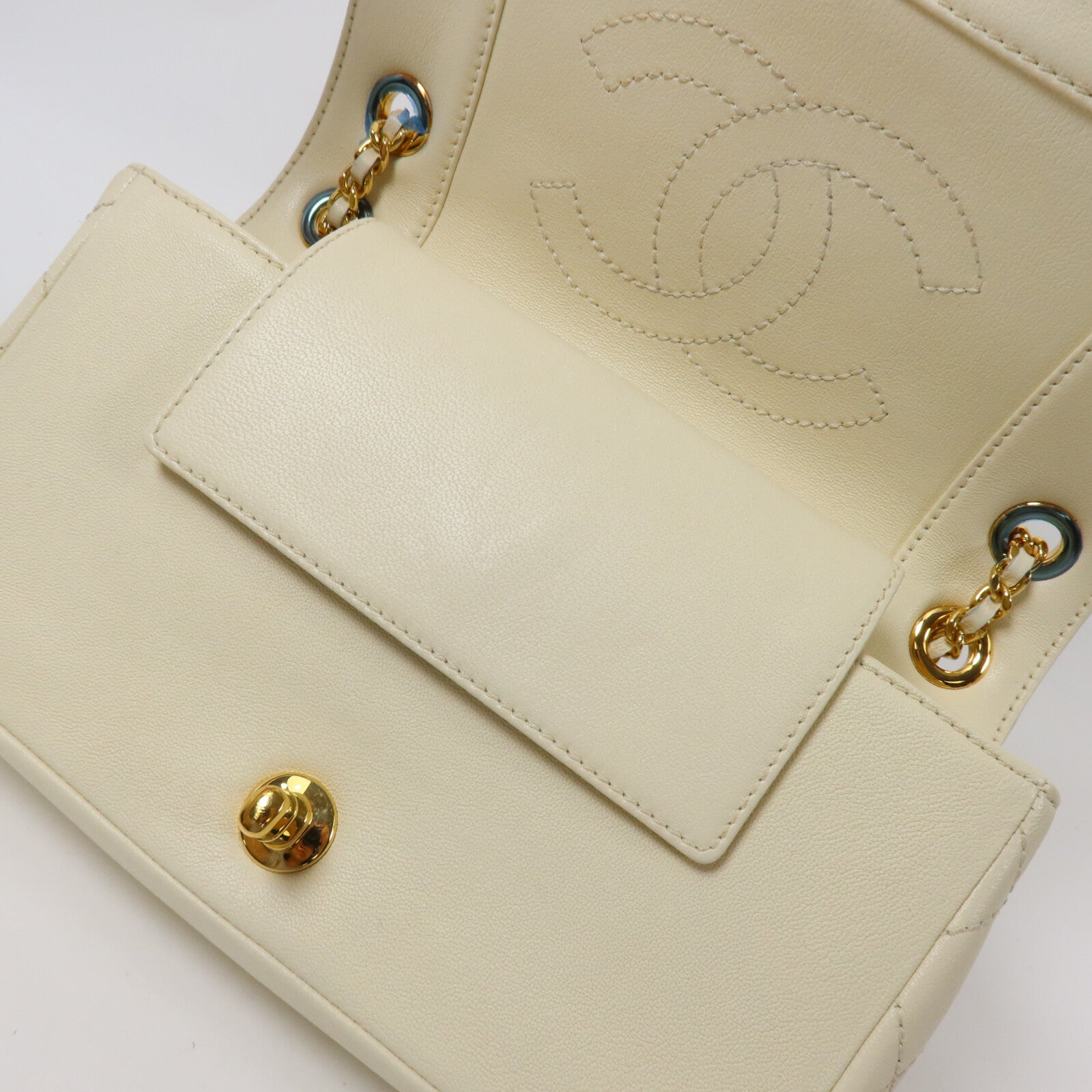 CHANEL 羊皮皮革Mademoiselle Vintage Flap Bag鏈帶肩背袋