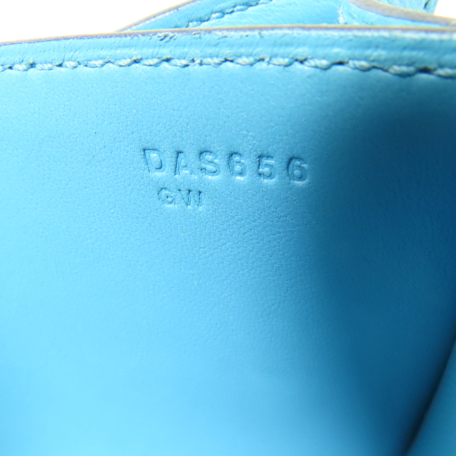 HERMES Epsom皮革Constance 24銀扣肩背袋Bleu Du Nord