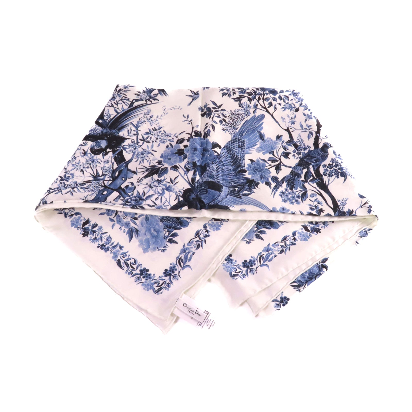 Dior 【激減優惠】絲質Scarf絲巾寶藍色/白色