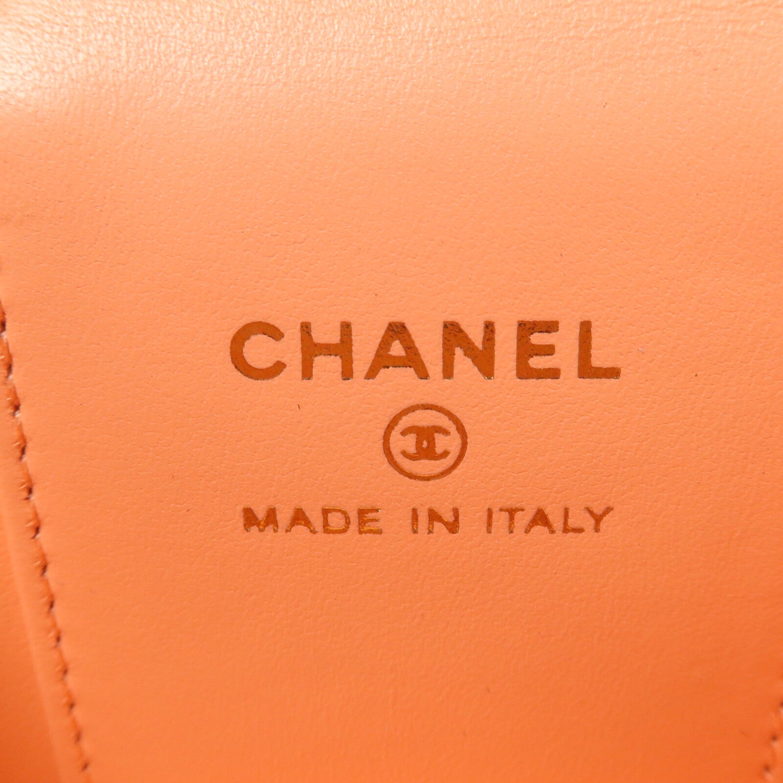 CHANEL 牛皮皮革Vanity Case鏈帶肩背袋