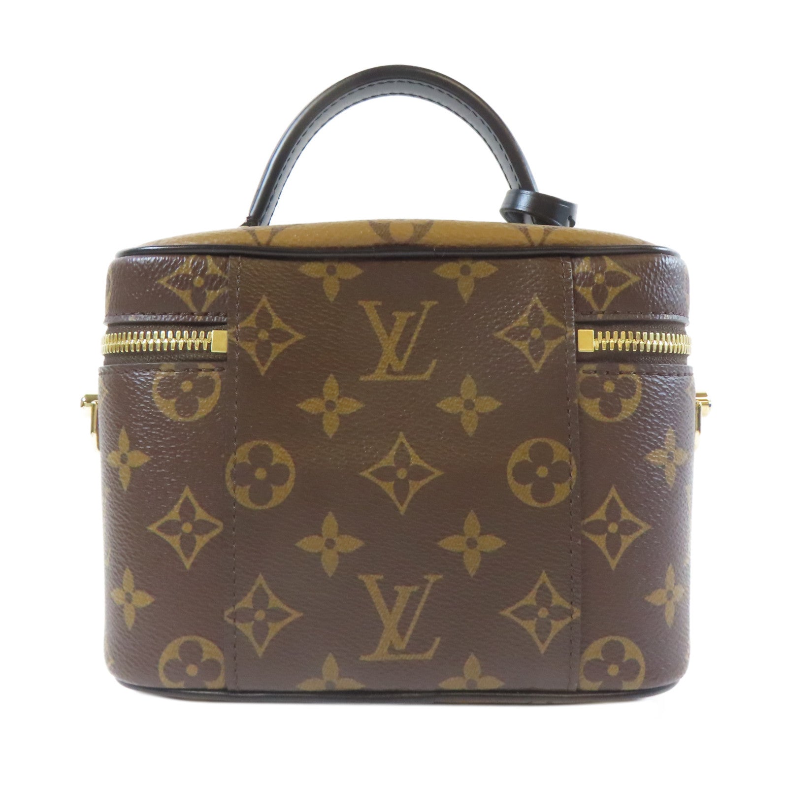 LOUIS VUITTON Monogram Vanity Case PM金扣鏈帶肩背袋啡色