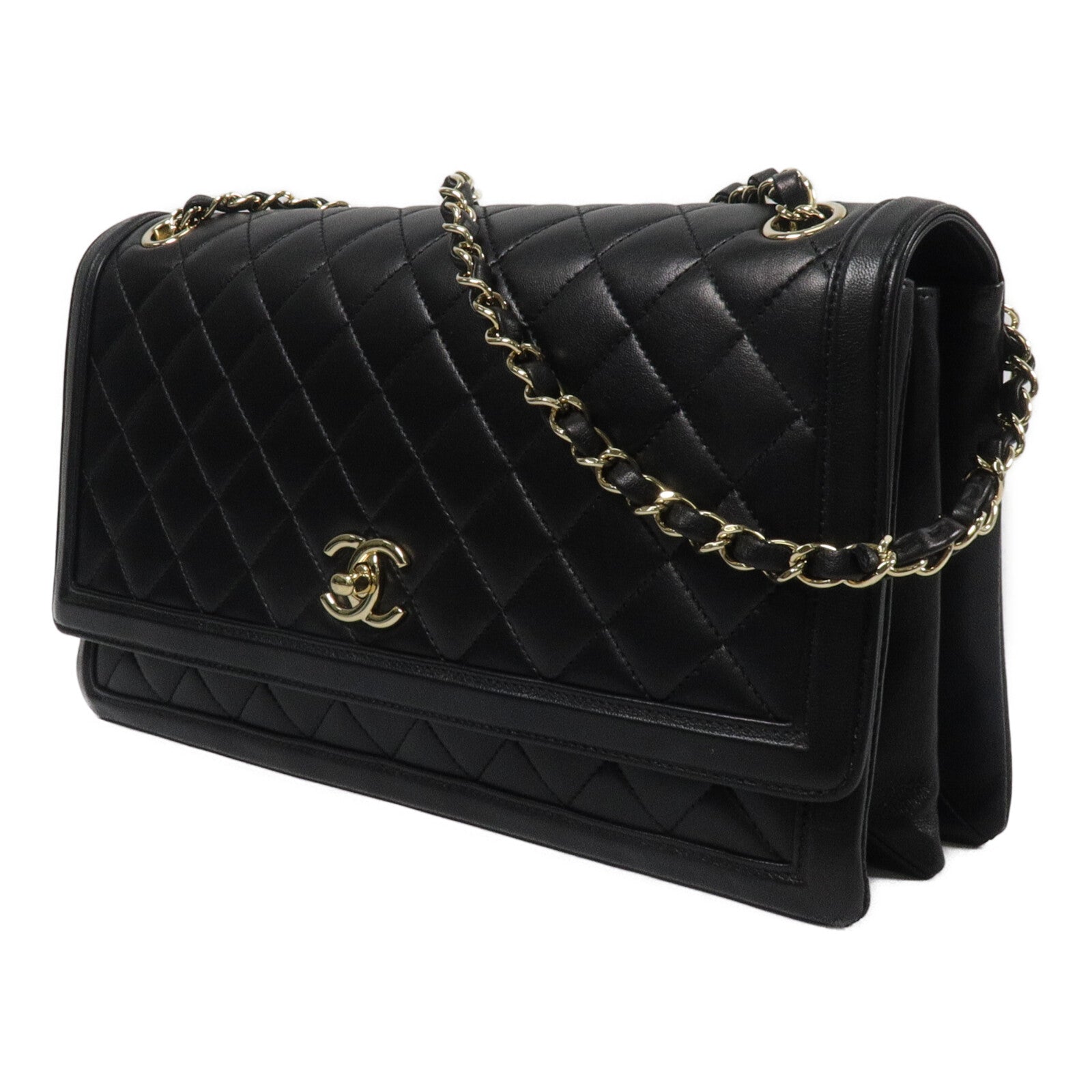 CHANEL 羊皮皮革Chain Shoulder鏈帶肩背袋