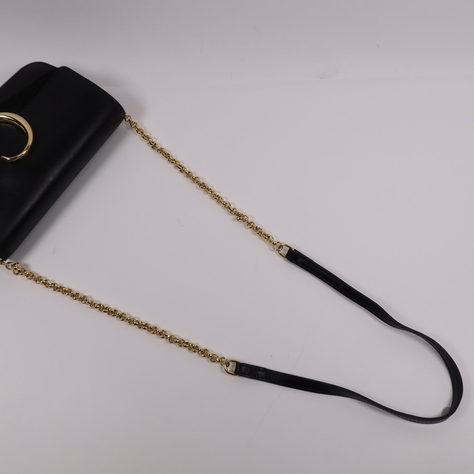 Chloe 牛皮皮革C Bag金扣鏈帶肩背袋