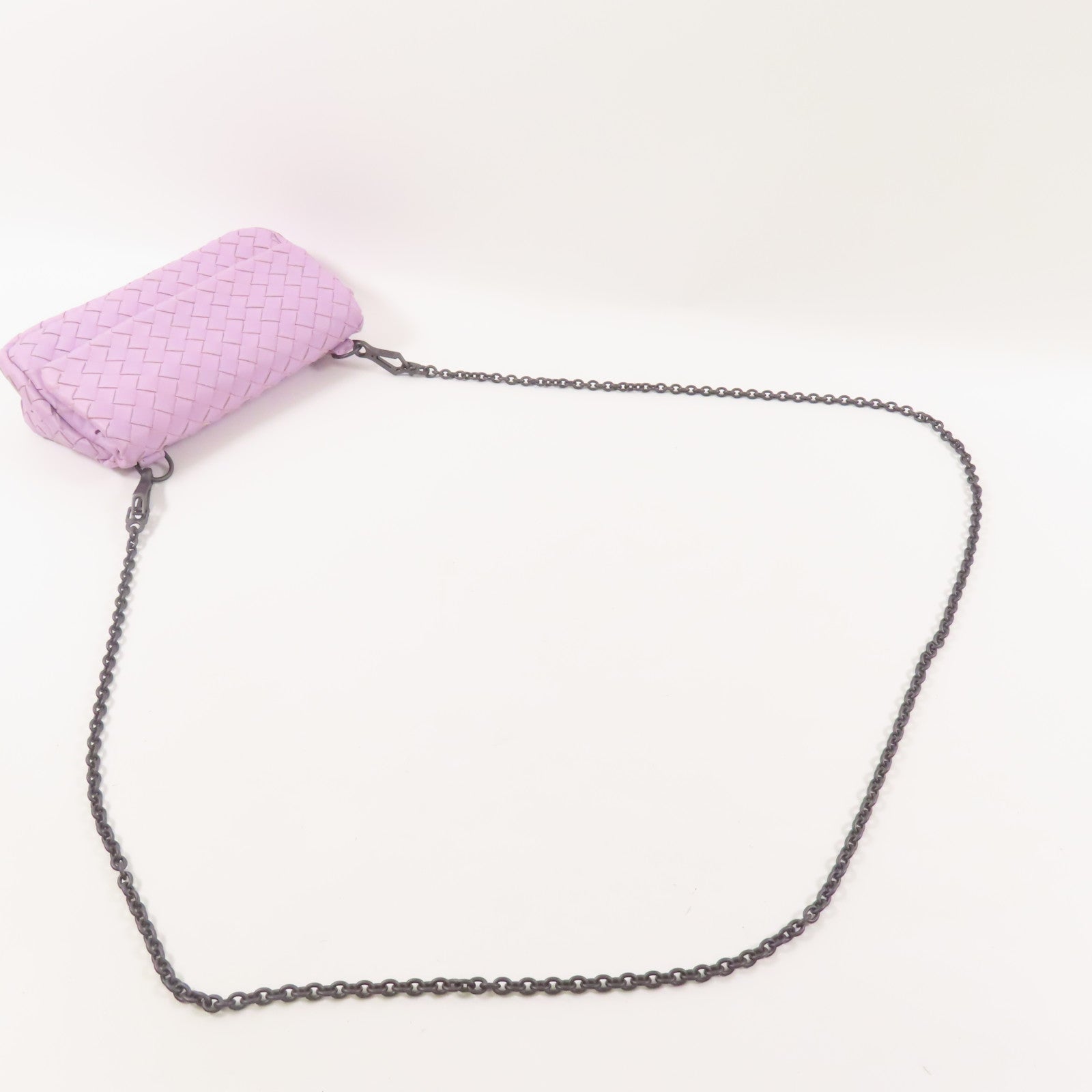 BOTTEGA VENETA 牛皮皮革Chain Shoulder鏈帶肩背袋紫色