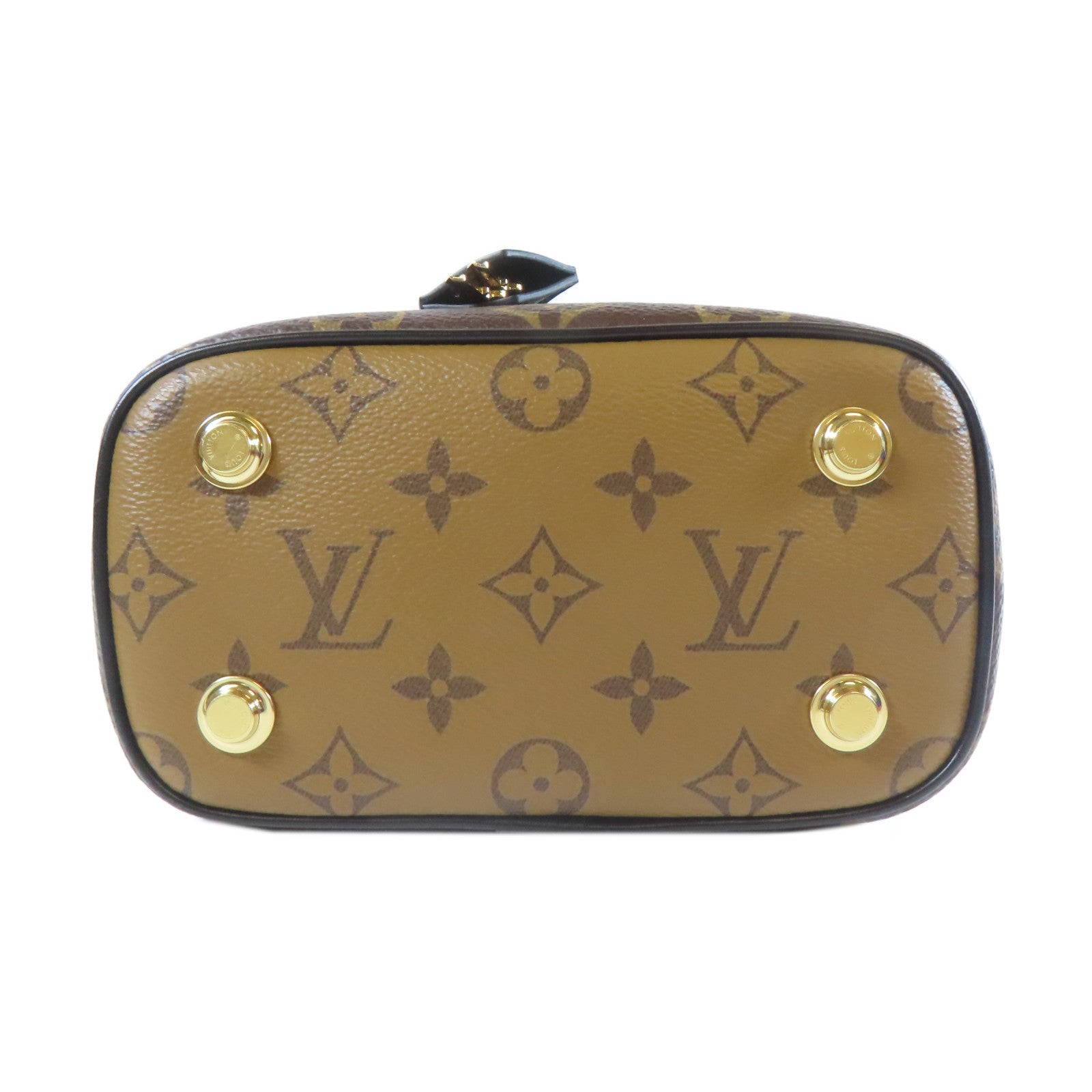 LOUIS VUITTON Monogram Vanity Case PM金扣鏈帶肩背袋啡色