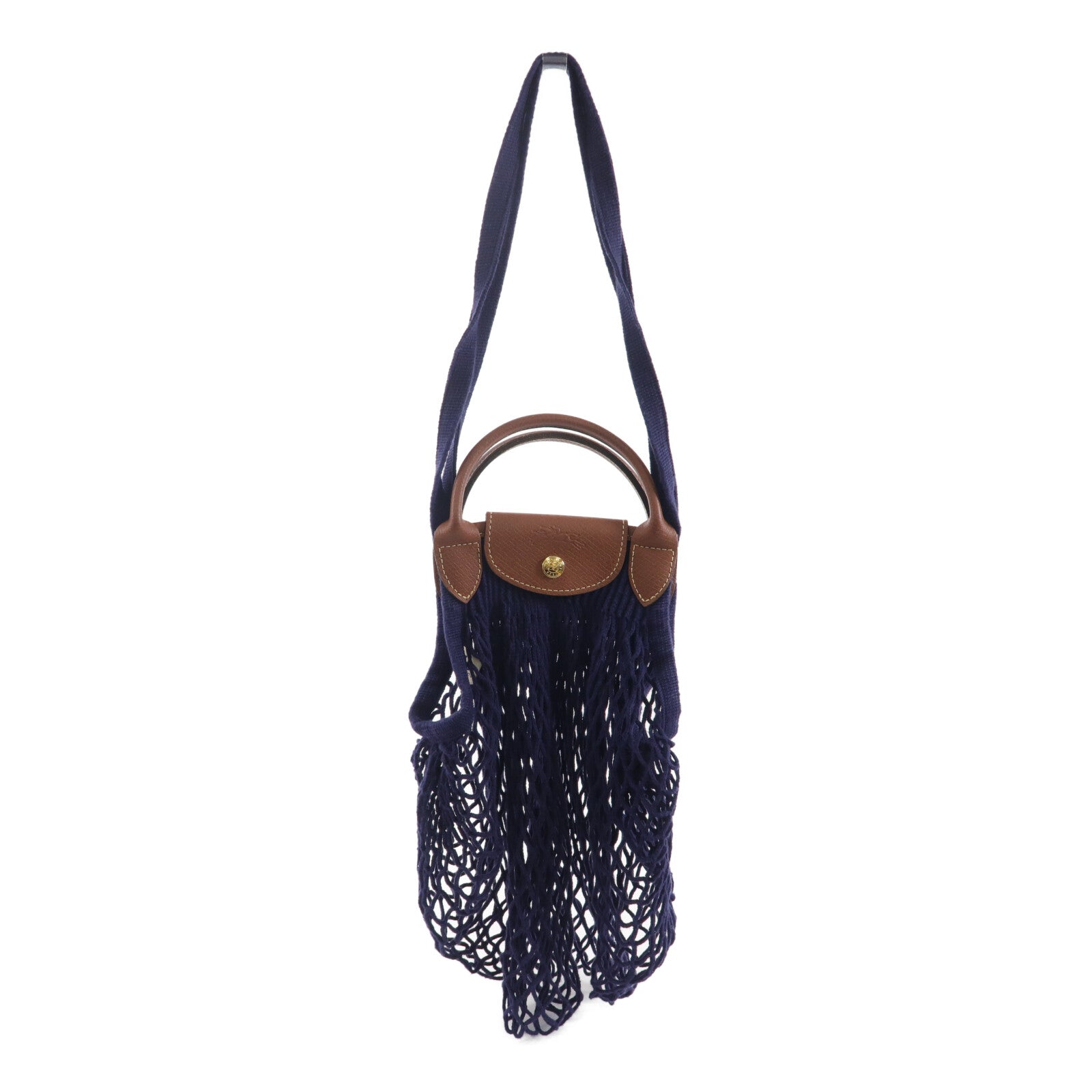Longchamp 棉布Le Pliage Filet手挽肩背兩用袋