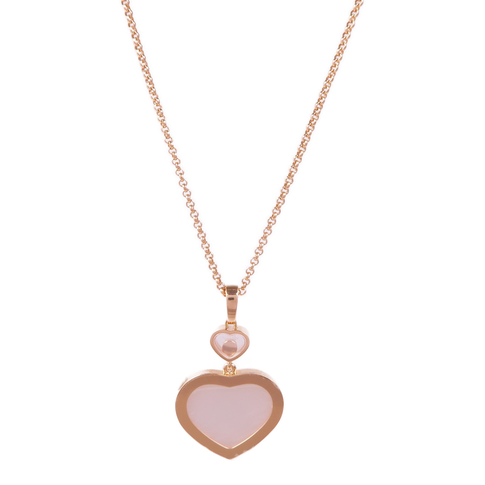 Chopard 【激減優惠】18K玫瑰金Happy Hearts鑽石項鍊