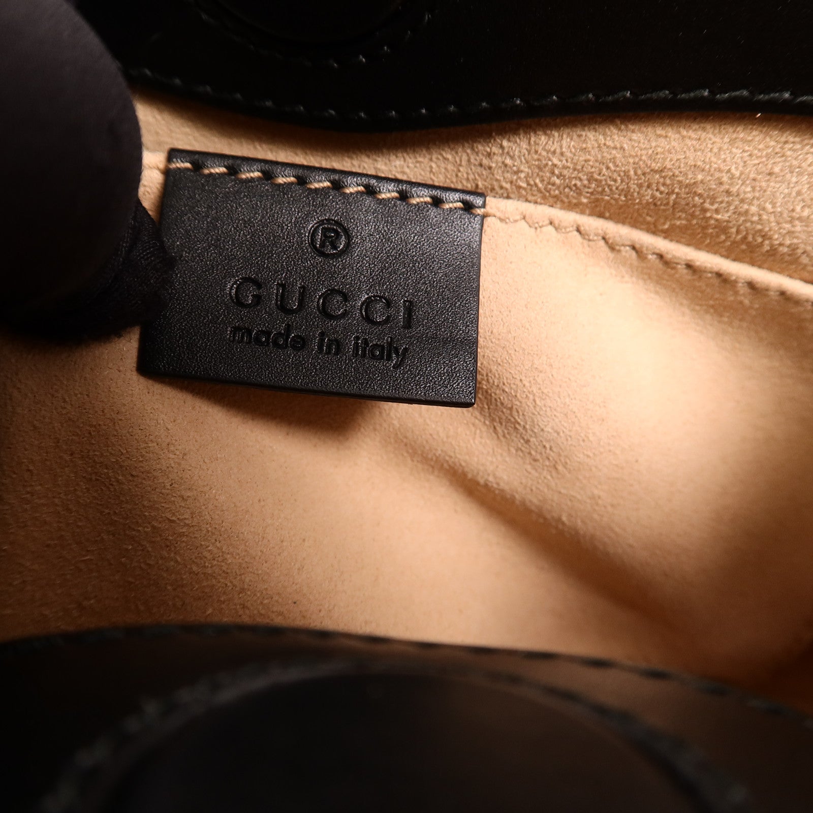 GUCCI 牛皮皮革Bamboo Nymphaea手挽肩背兩用袋