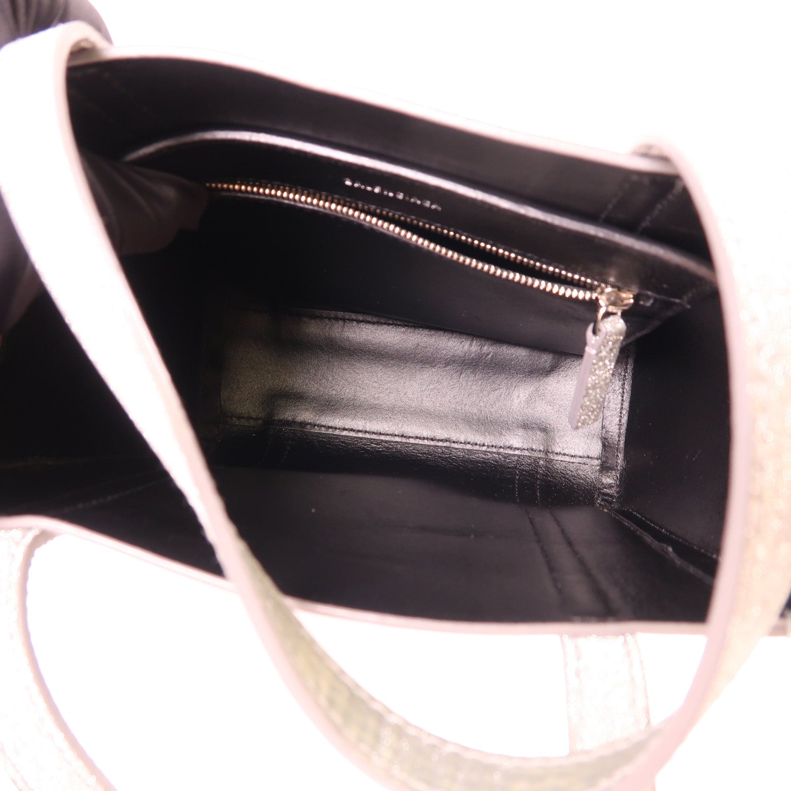 BALENCIAGA 2 Way Bag Leather Silver