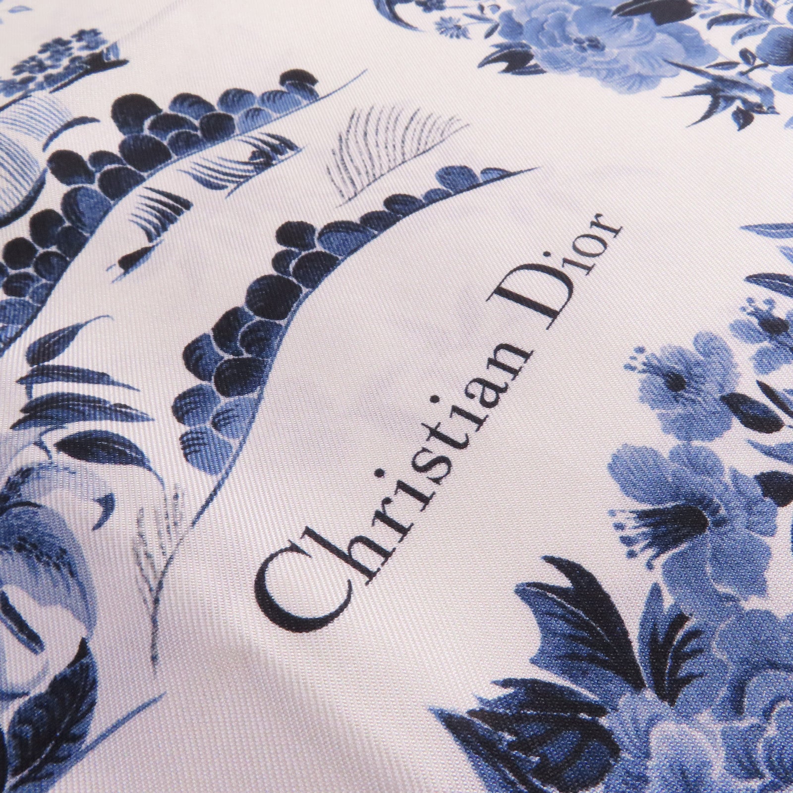 Dior 【激減優惠】絲質Scarf絲巾寶藍色/白色
