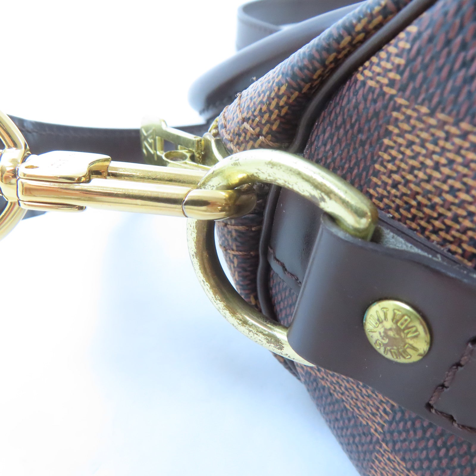 LOUIS VUITTON Damier Speedy Bandouliere 25金扣手挽肩背兩用袋啡色