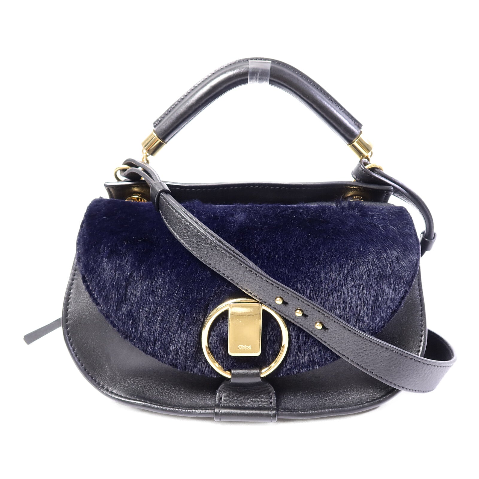 Chloe 牛皮皮革/Shearling Goldie手挽肩背兩用袋