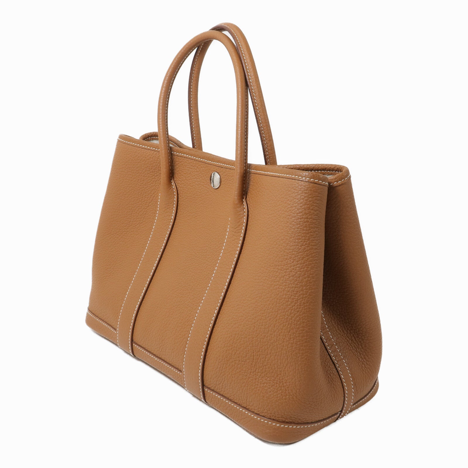 HERMES Country皮革Garden Party TPM手挽袋Gold