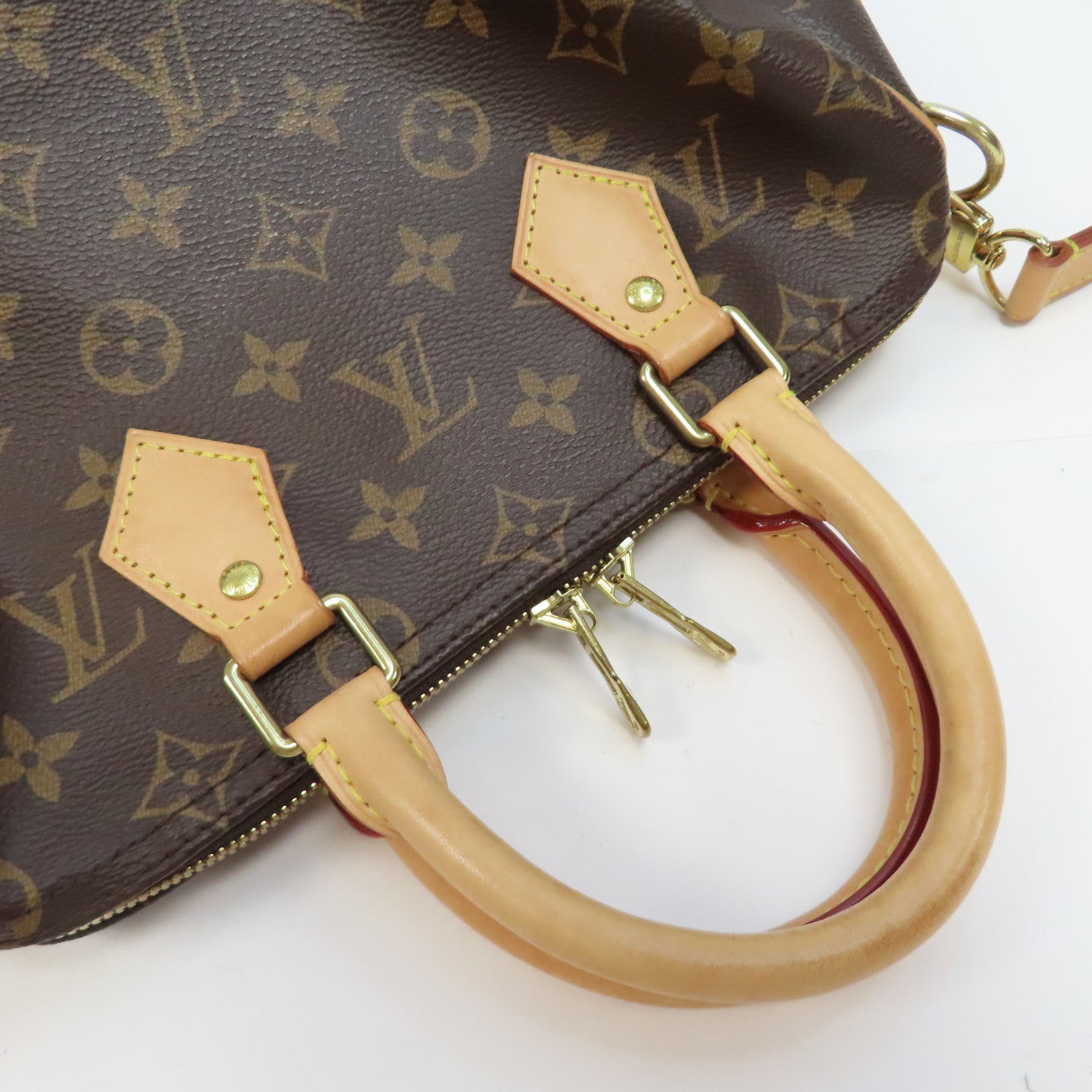 LOUIS VUITTON Monogram Speedy Bandouliere 25金扣手挽肩背兩用袋啡色