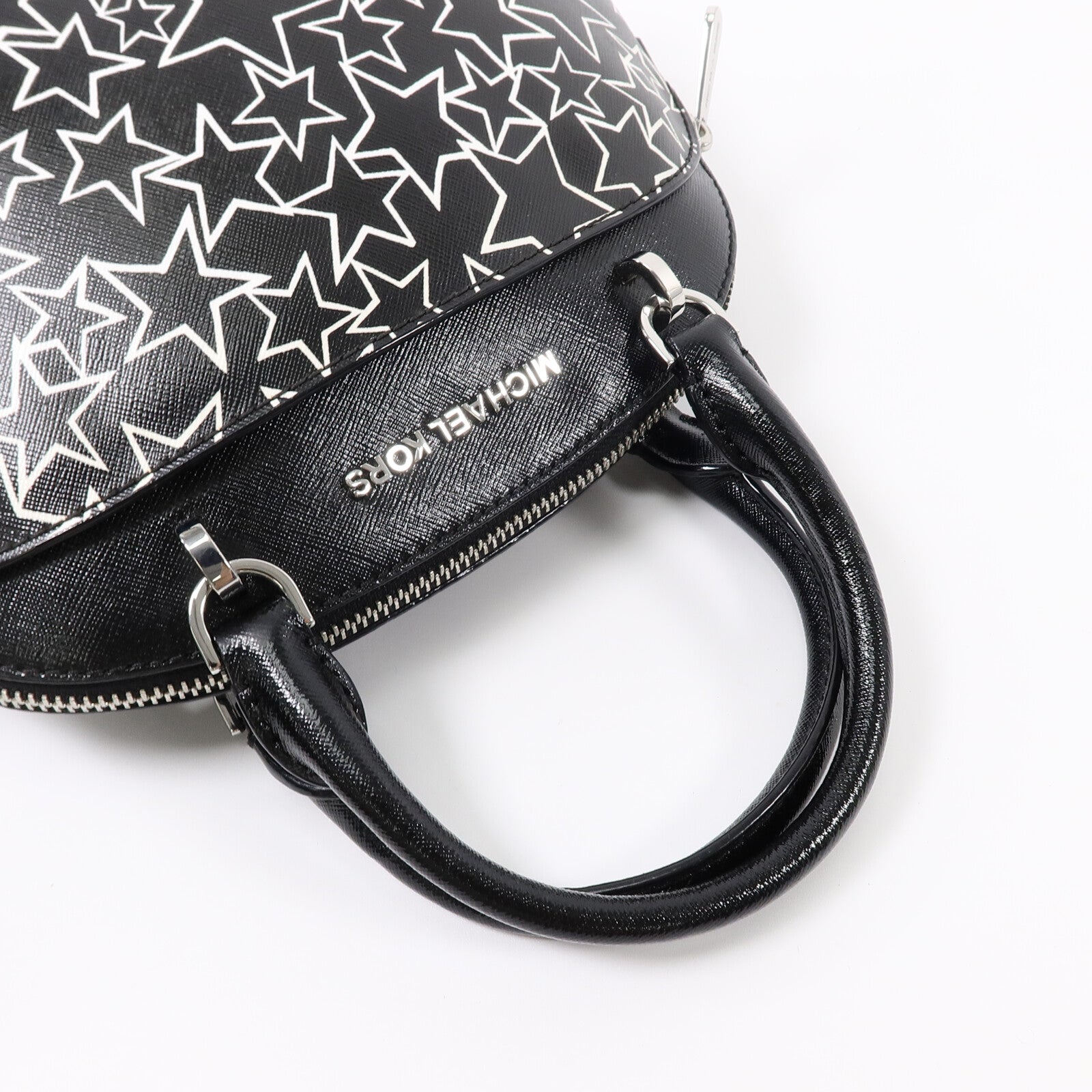 Michael Kors 塗層帆布Emmy Small Dome Satchel Printed Stars手挽袋