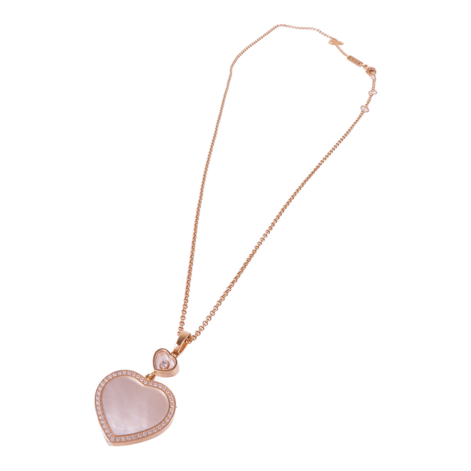 Chopard 【激減優惠】18K玫瑰金Happy Hearts鑽石項鍊