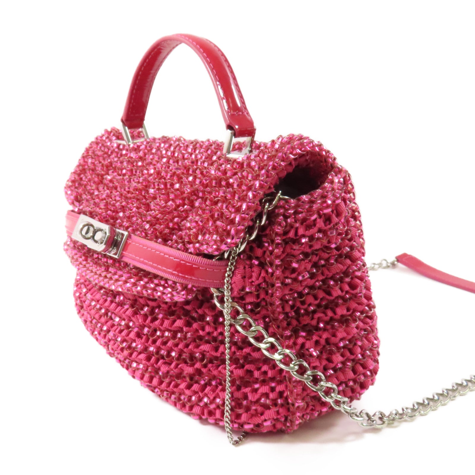 ANTEPRIMA PVC Shoulder Bag銀扣鏈帶手挽肩背兩用袋