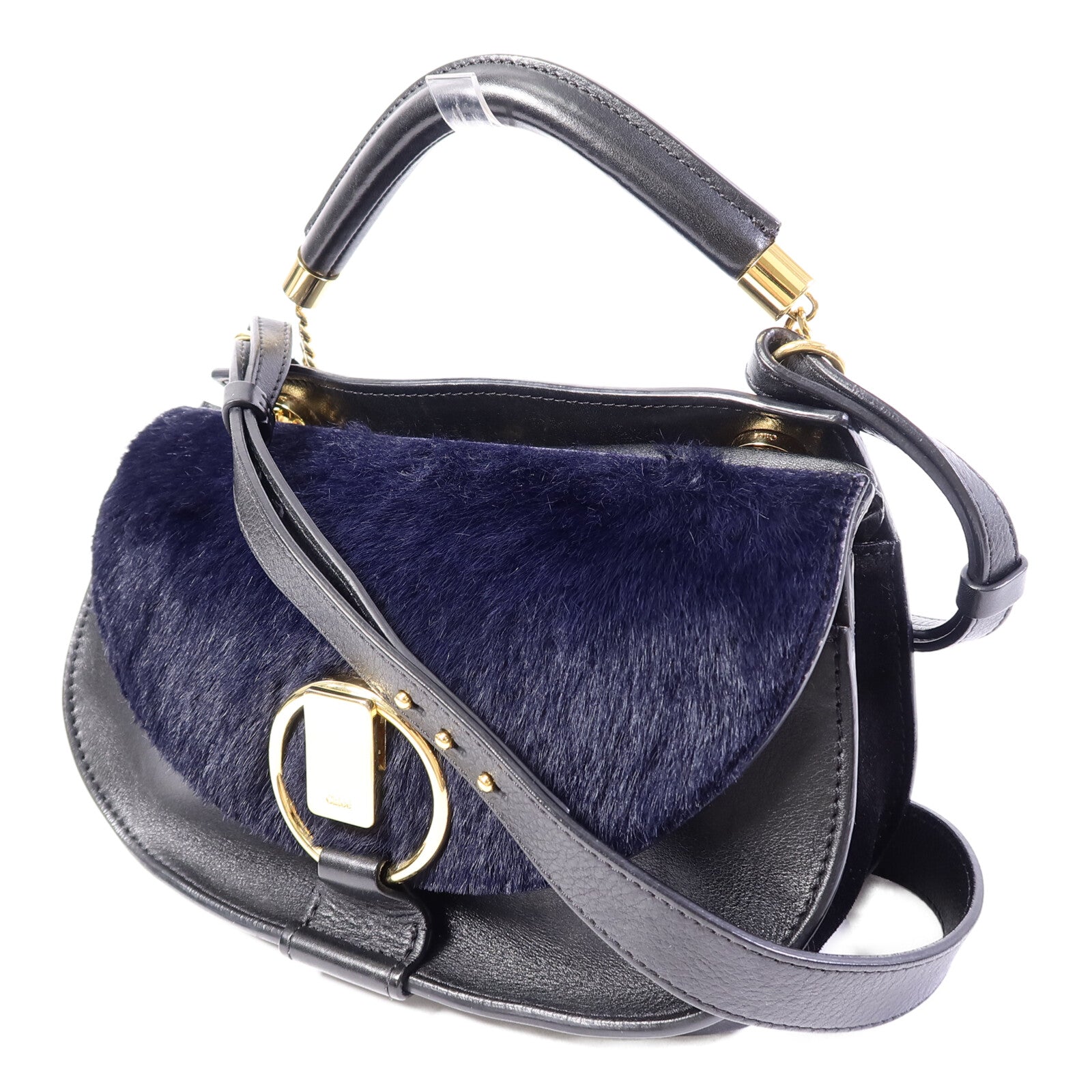Chloe 牛皮皮革/Shearling Goldie手挽肩背兩用袋