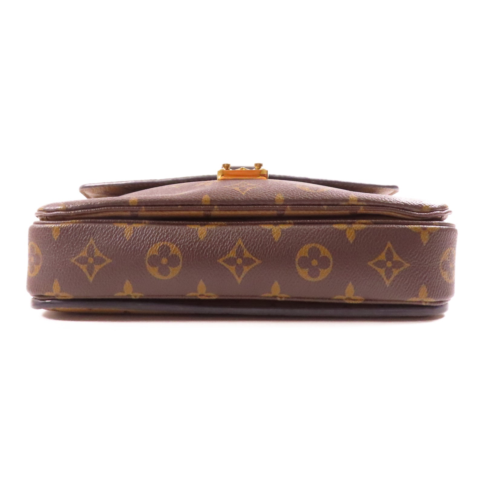 LOUIS VUITTON Monogram Reverse Pochette Metis金扣手挽肩背兩用袋棕色