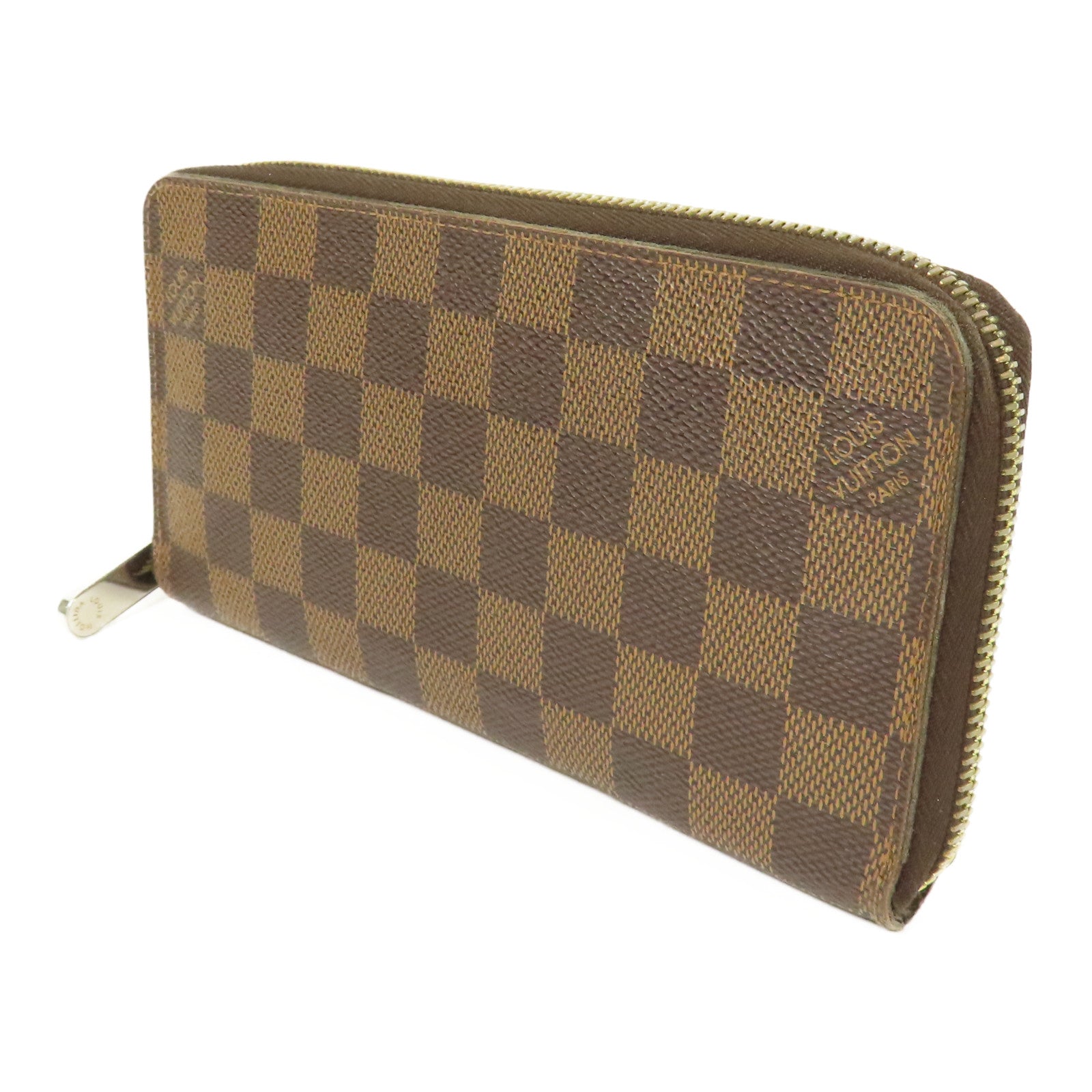 LOUIS VUITTON Damier Zippy Wallet金扣長錢包