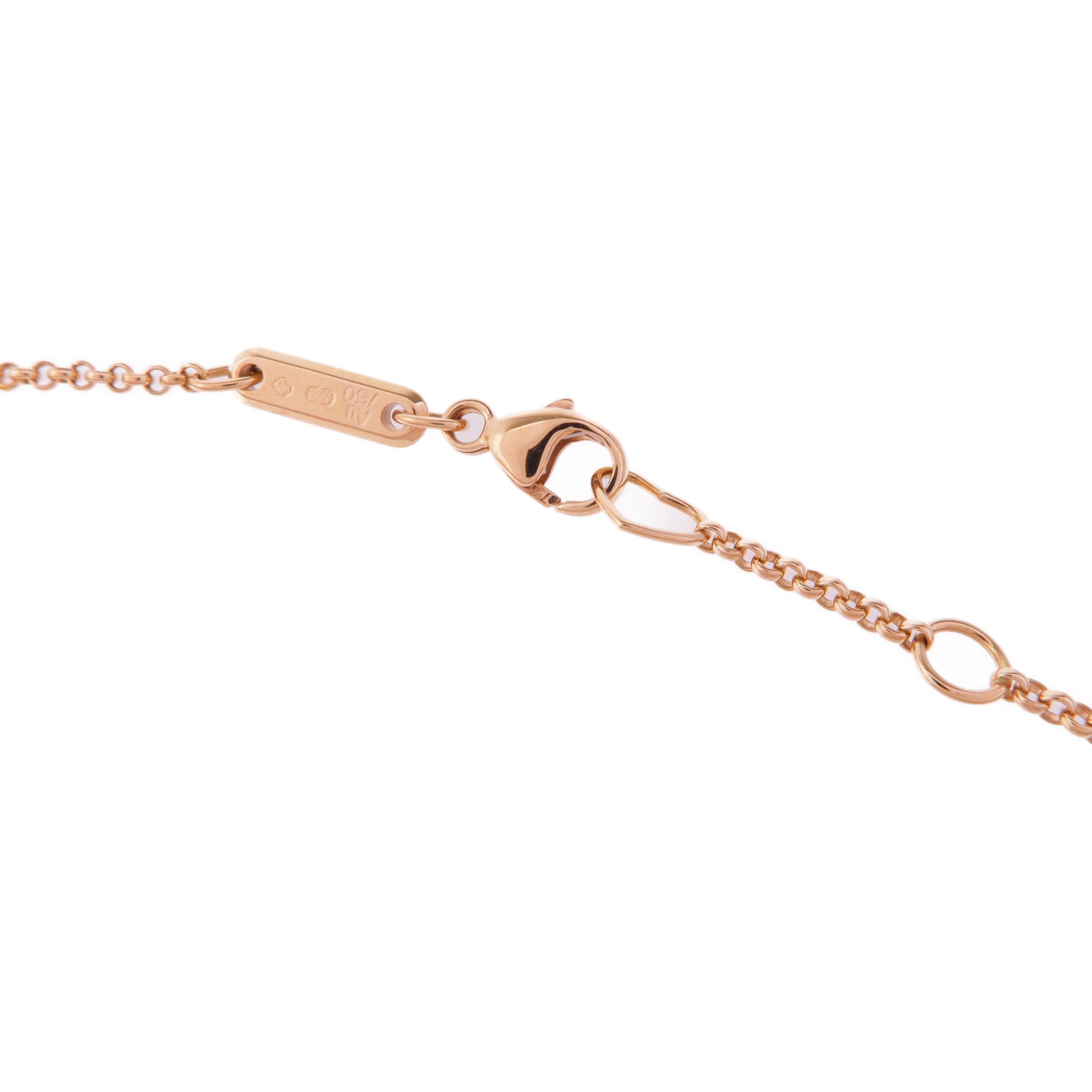 Chopard 18K玫瑰金Happy Hearts鑽石項鍊