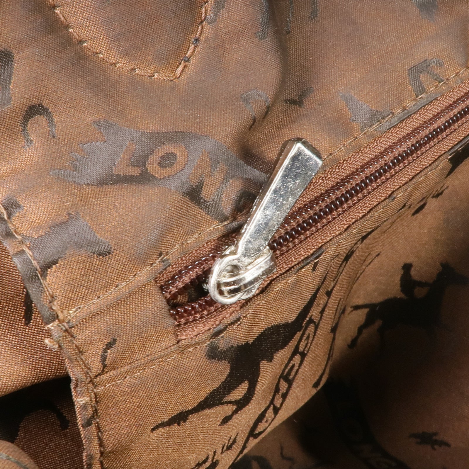 Longchamp 牛皮皮革2 Way Shoulder銀扣手挽肩背兩用袋