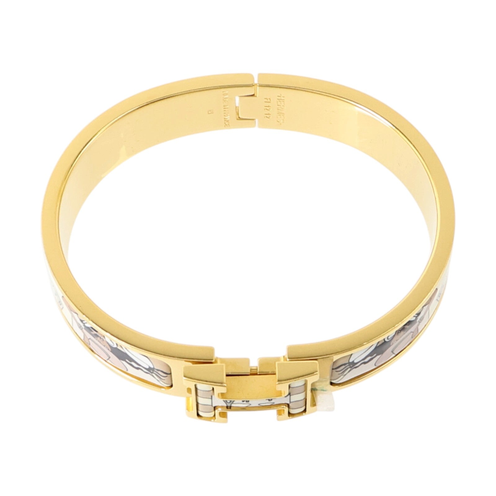 HERMES 金屬/琺瑯Clic HH Bangle手鐲