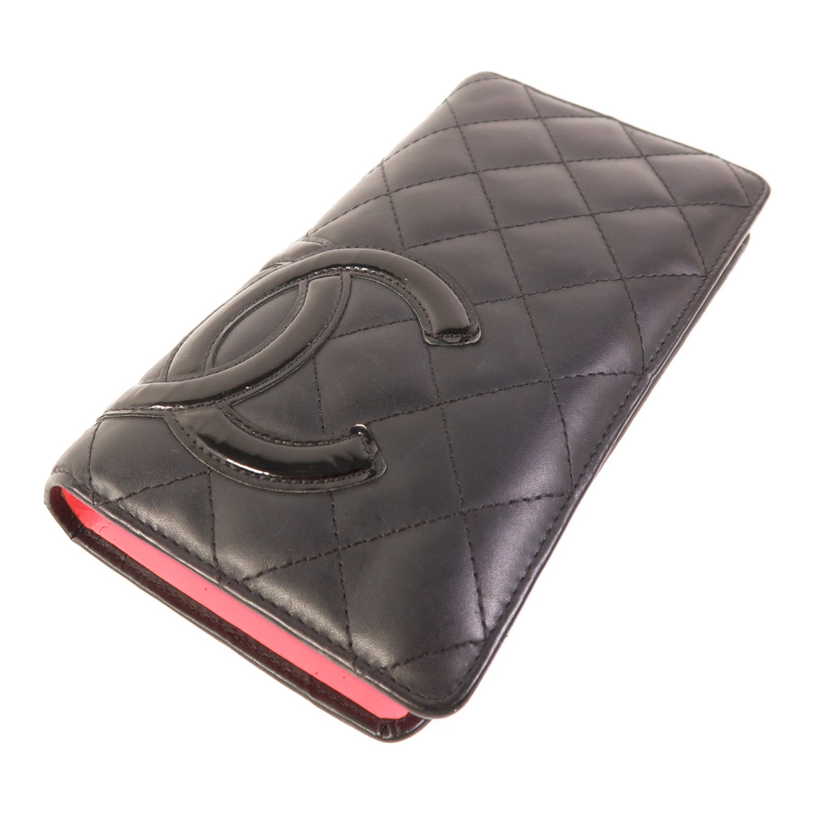 CHANEL 牛皮皮革Cambon Wallet銀扣長錢包