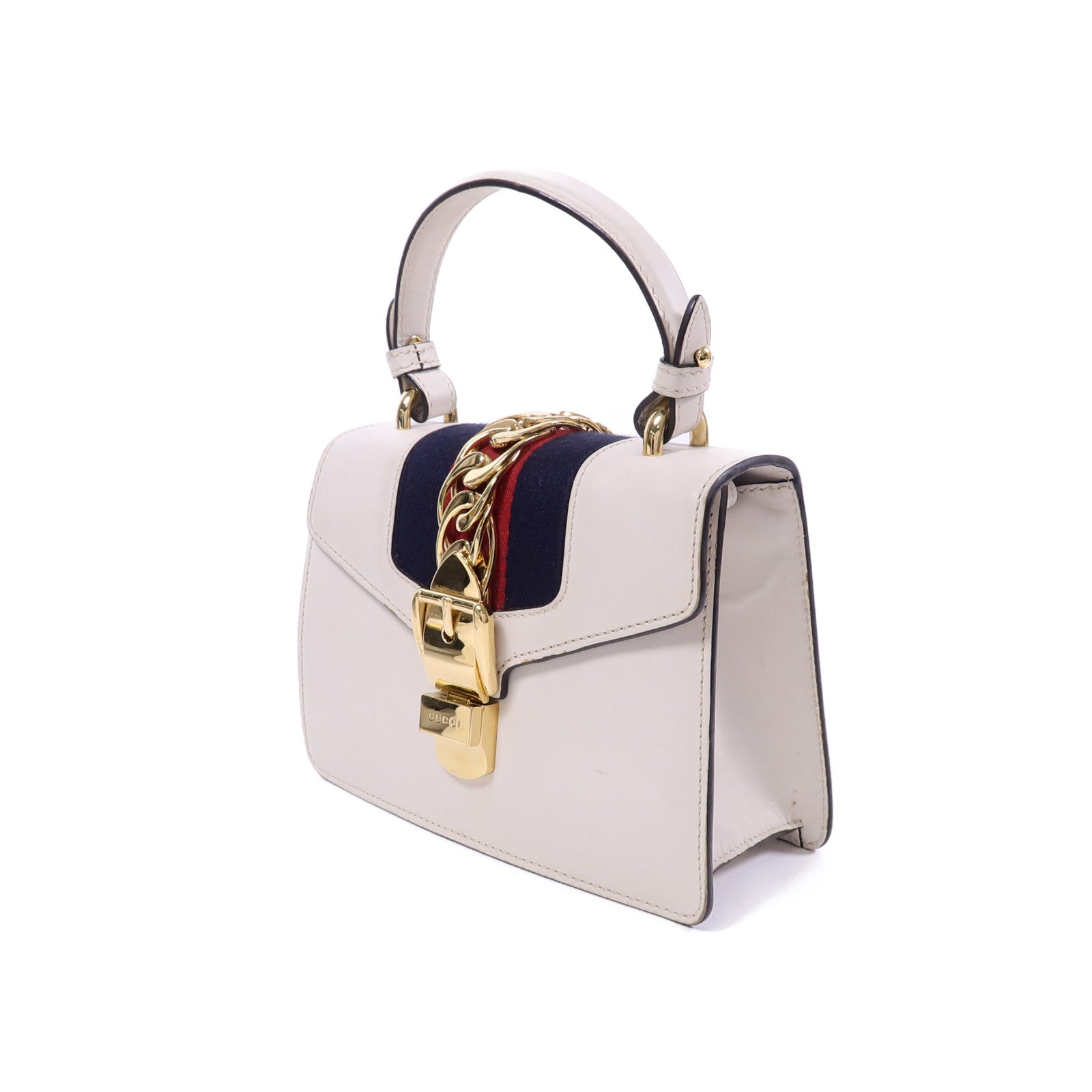 GUCCI 皮革Sylvie Chain Shoulder Bag金扣肩背袋