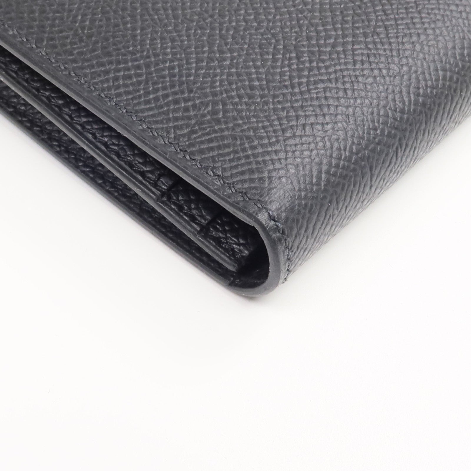 HERMES Epsom皮革Bearn Wallet金扣長錢包Noir