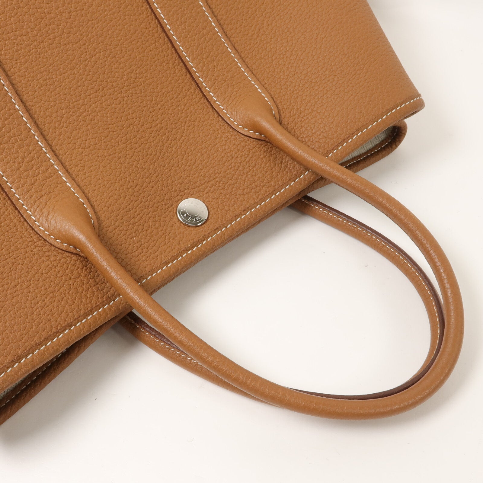 HERMES Country皮革Garden Party TPM手挽袋Gold