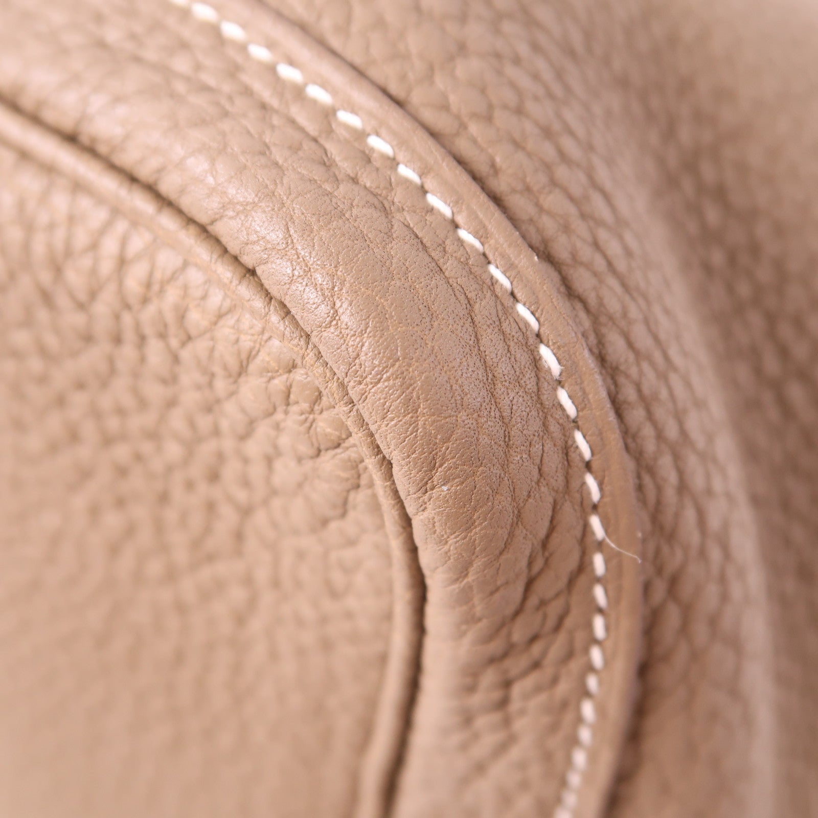 HERMES Negonda皮革Garden Party PM銀扣手挽袋Etoupe